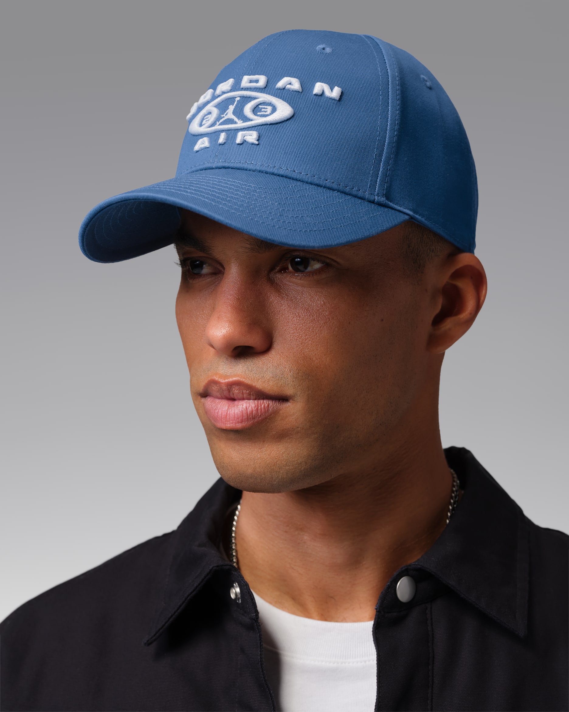 Gorra Jordan Rise con estructura - Azul genuino/Blanco