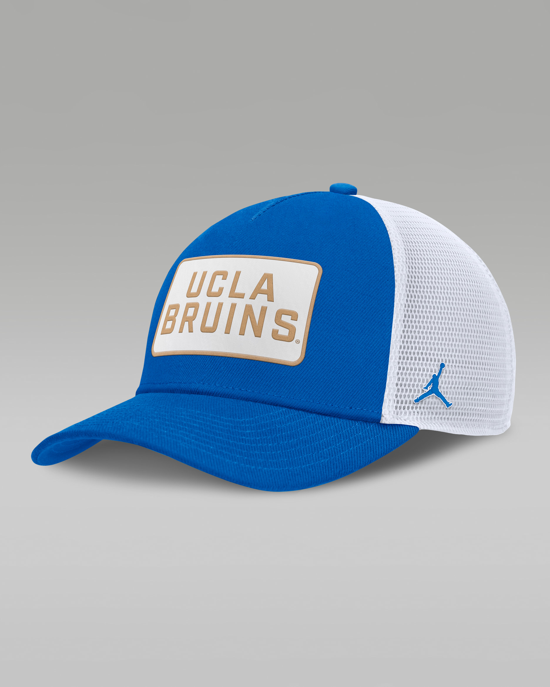 UCLA On-Field Rise Men's Nike Jordan Brand College Trucker Adjustable Hat - Signal Blue