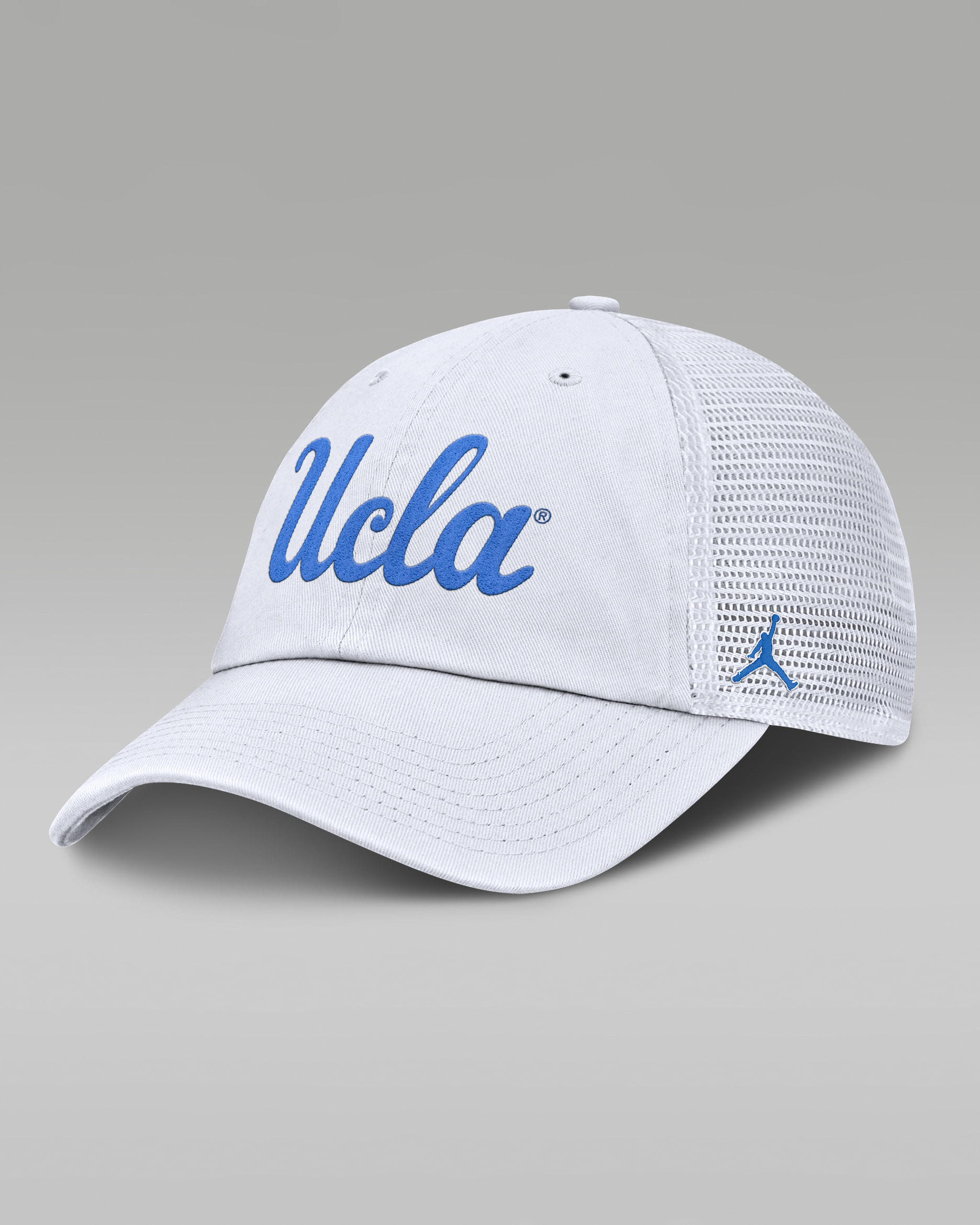 UCLA Primetime Campus Club Men's Jordan Brand College Trucker Adjustable Hat - White