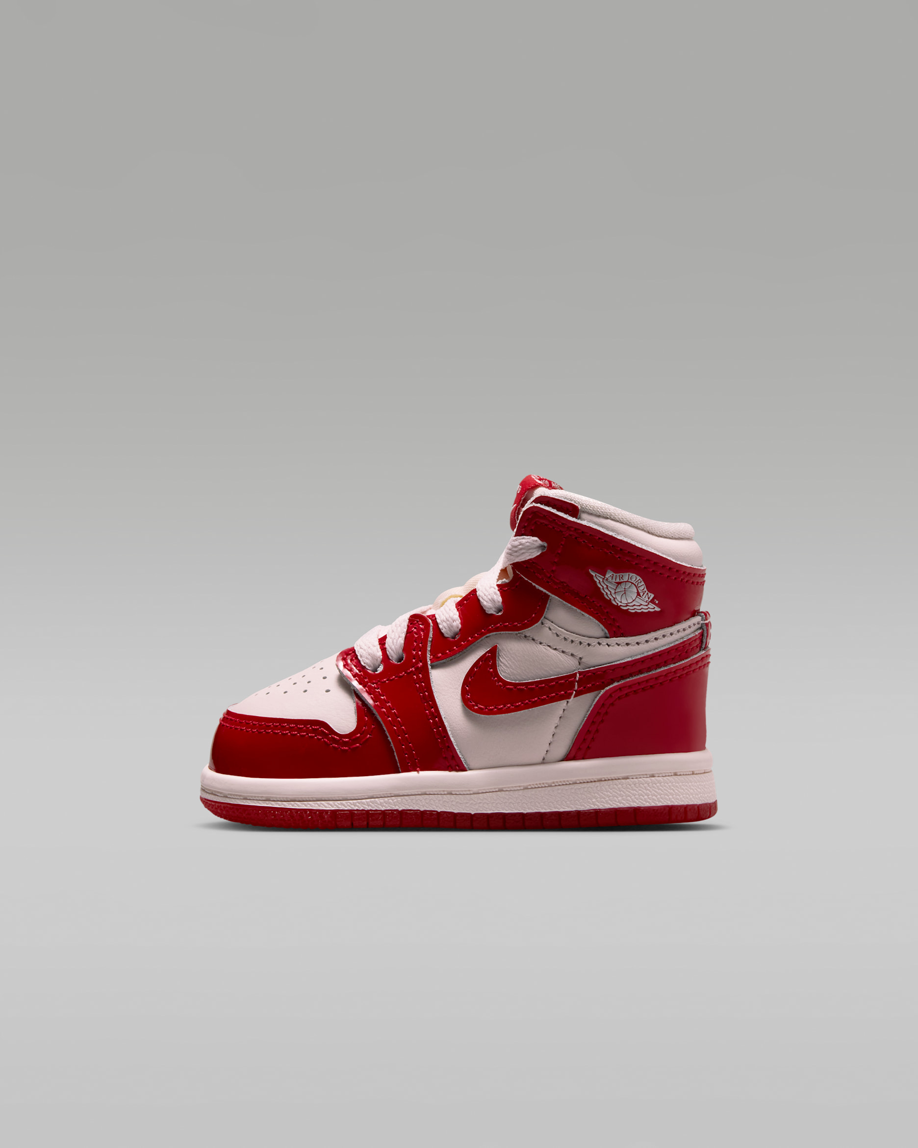 Jordan 1 Retro High OG Baby/Toddler Shoes - University Red/Light Soft Pink/Metallic Silver