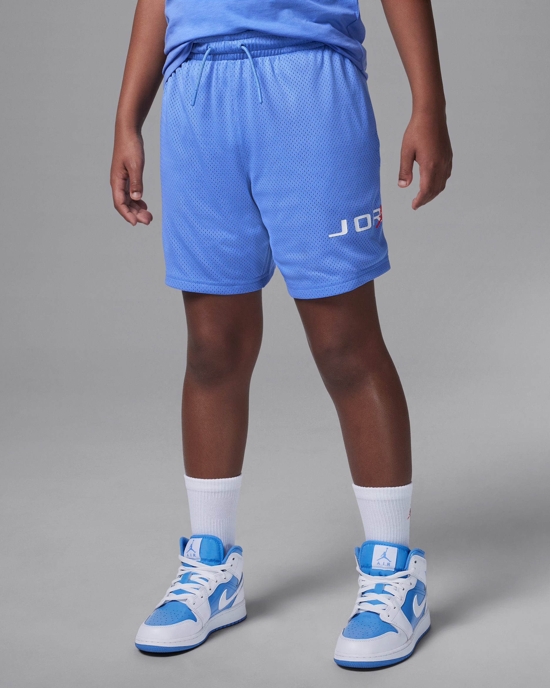 Jordan Dri-FIT Big Kids' Baseline Mesh Shorts - Royal Pulse