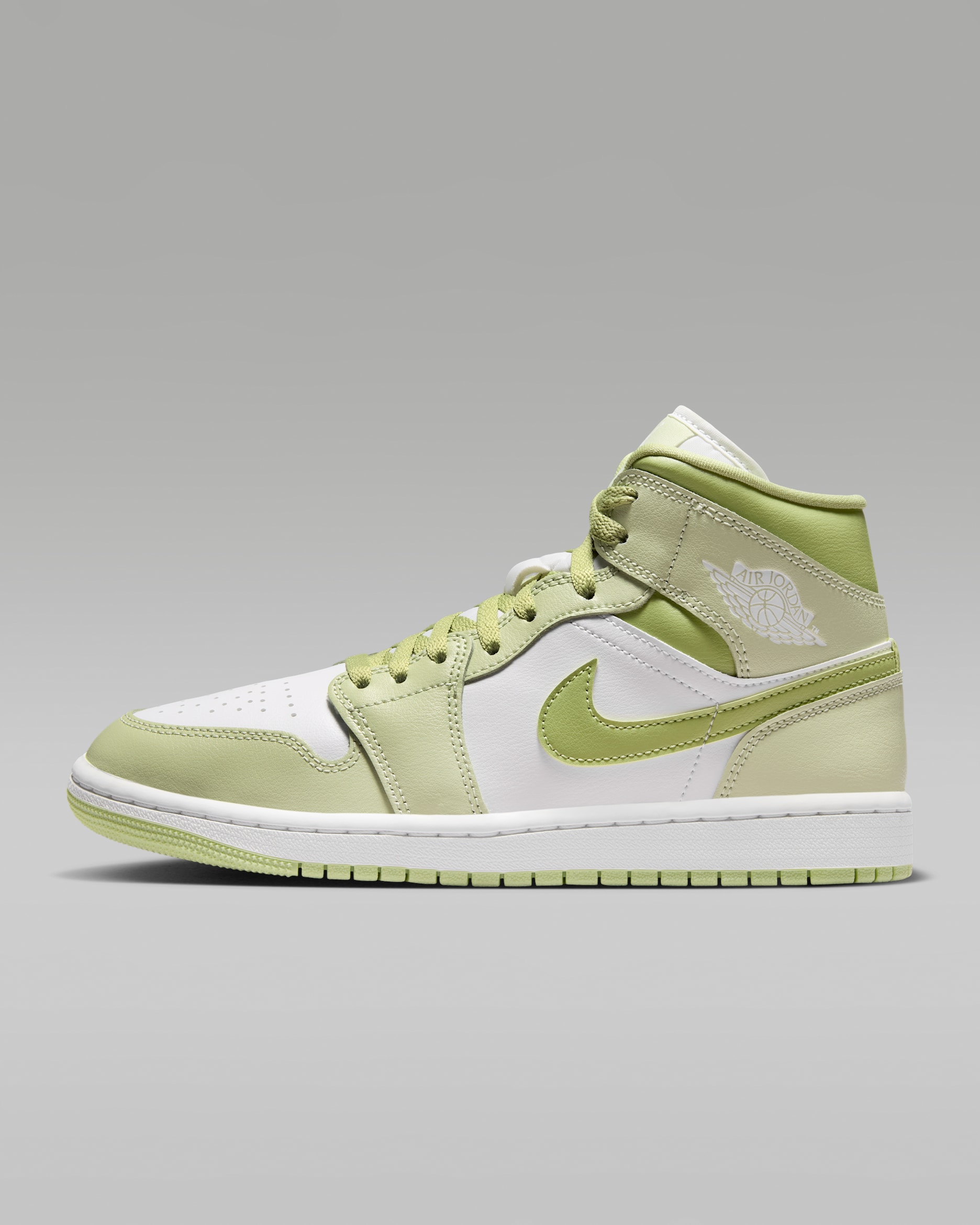 Air Jordan 1 Mid Women's Shoes - Olive Aura/Lawn/Coconut Milk/Sail