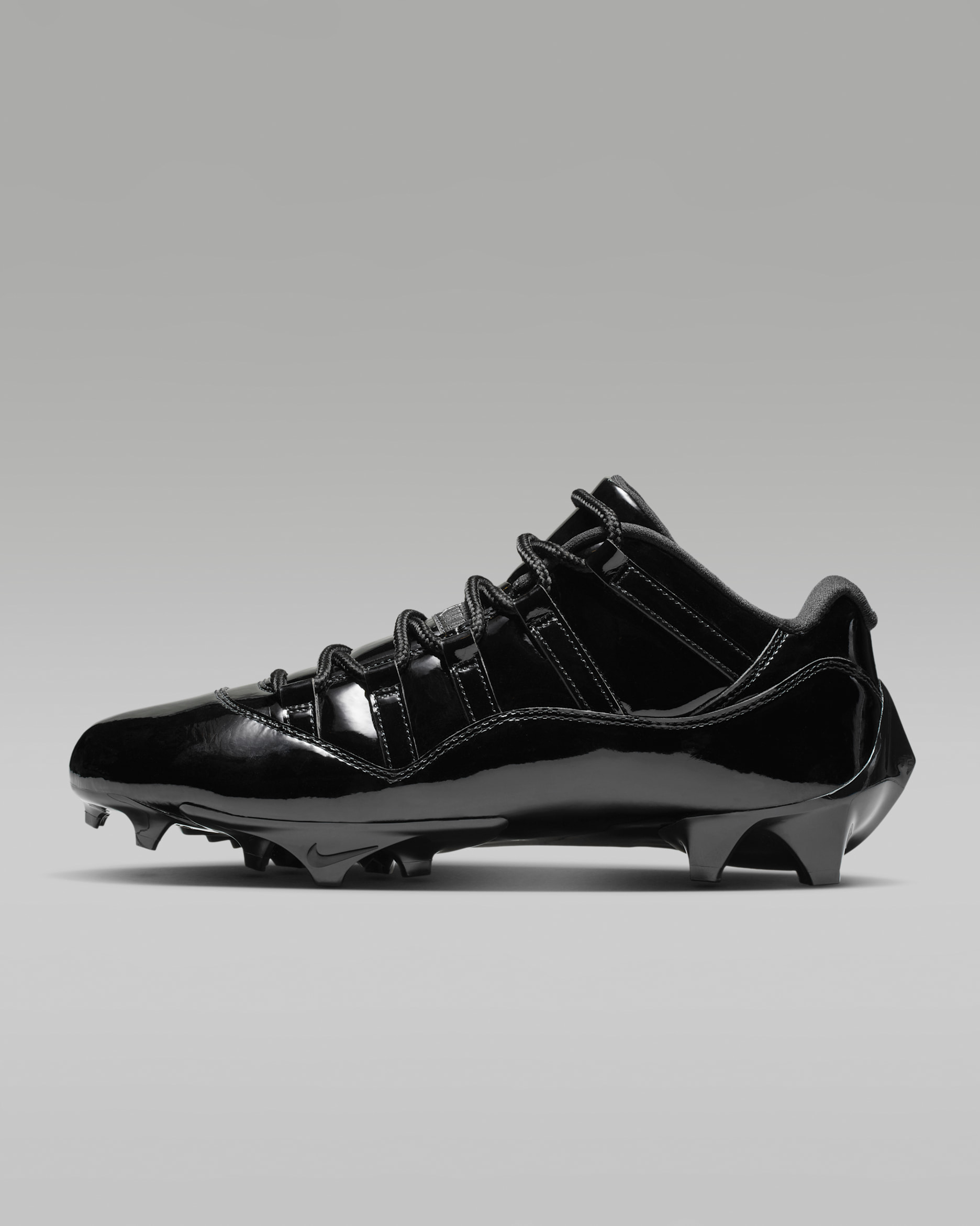 Jordan 11 Low TD Men's Cleats - Black/Anthracite/Metallic Silver