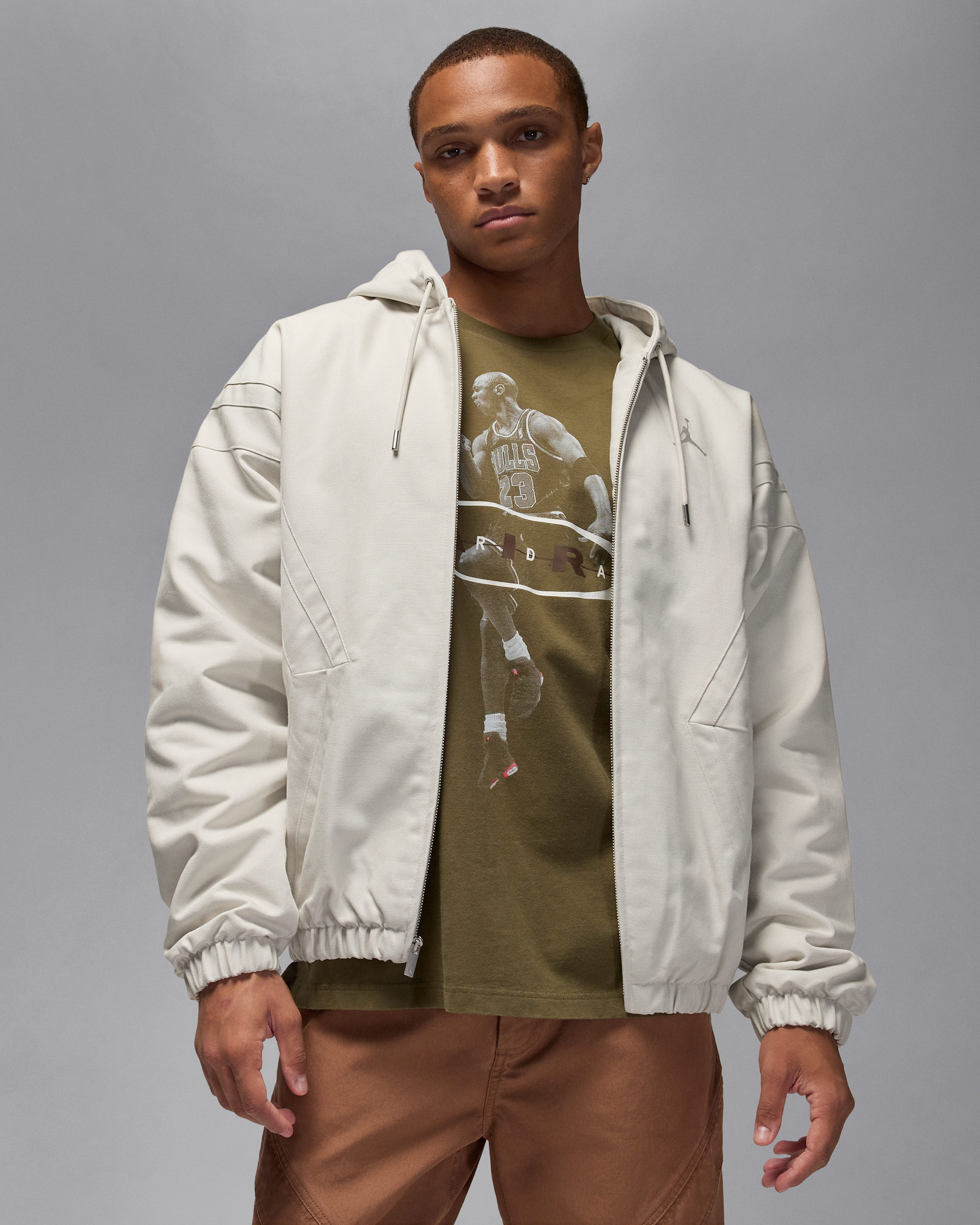 Jordan Flight Men's Draft Jacket - Light Orewood Brown/Light Orewood Brown