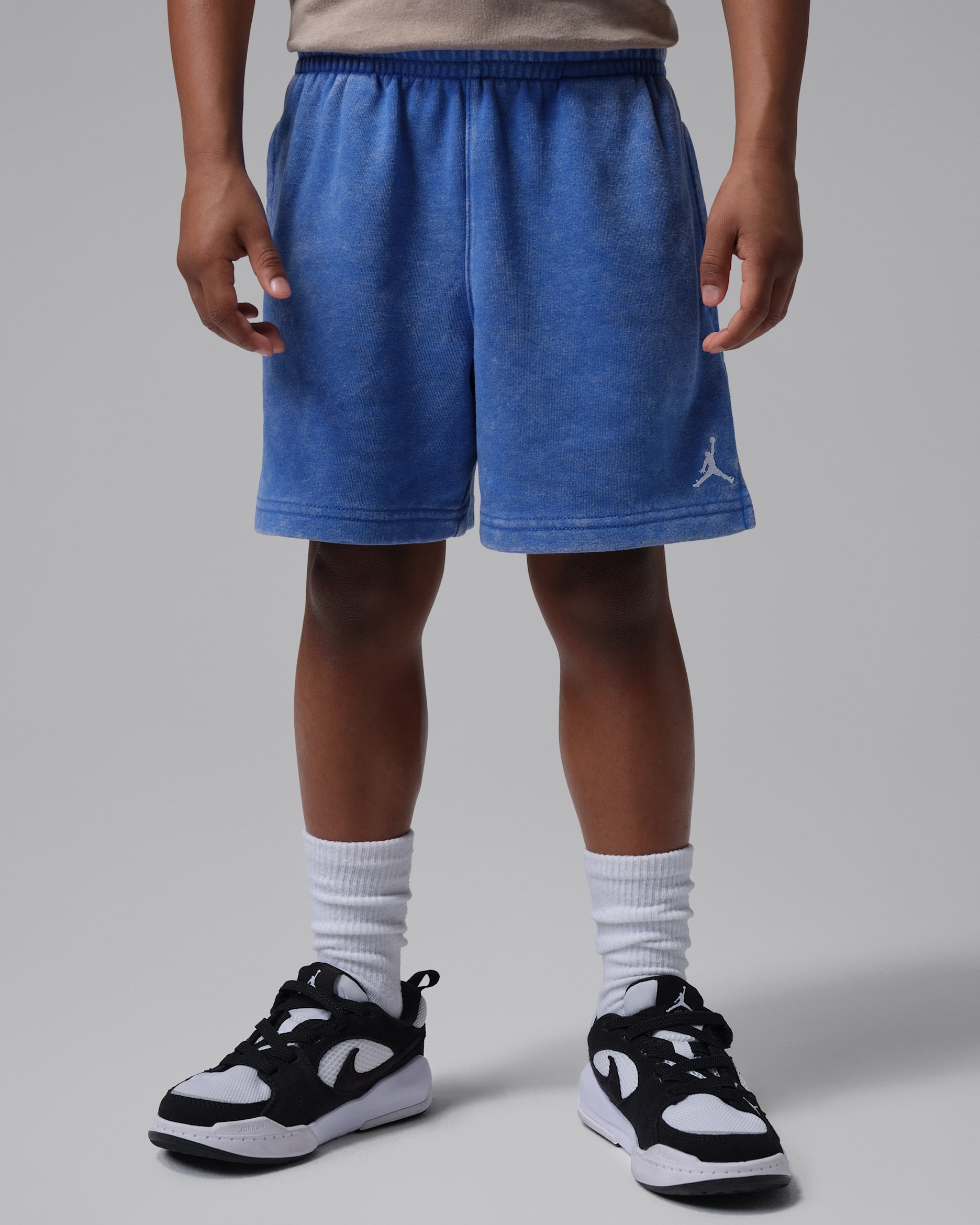 Jordan Little Kids' Brooklyn Washed French Terry Shorts - Game Royal