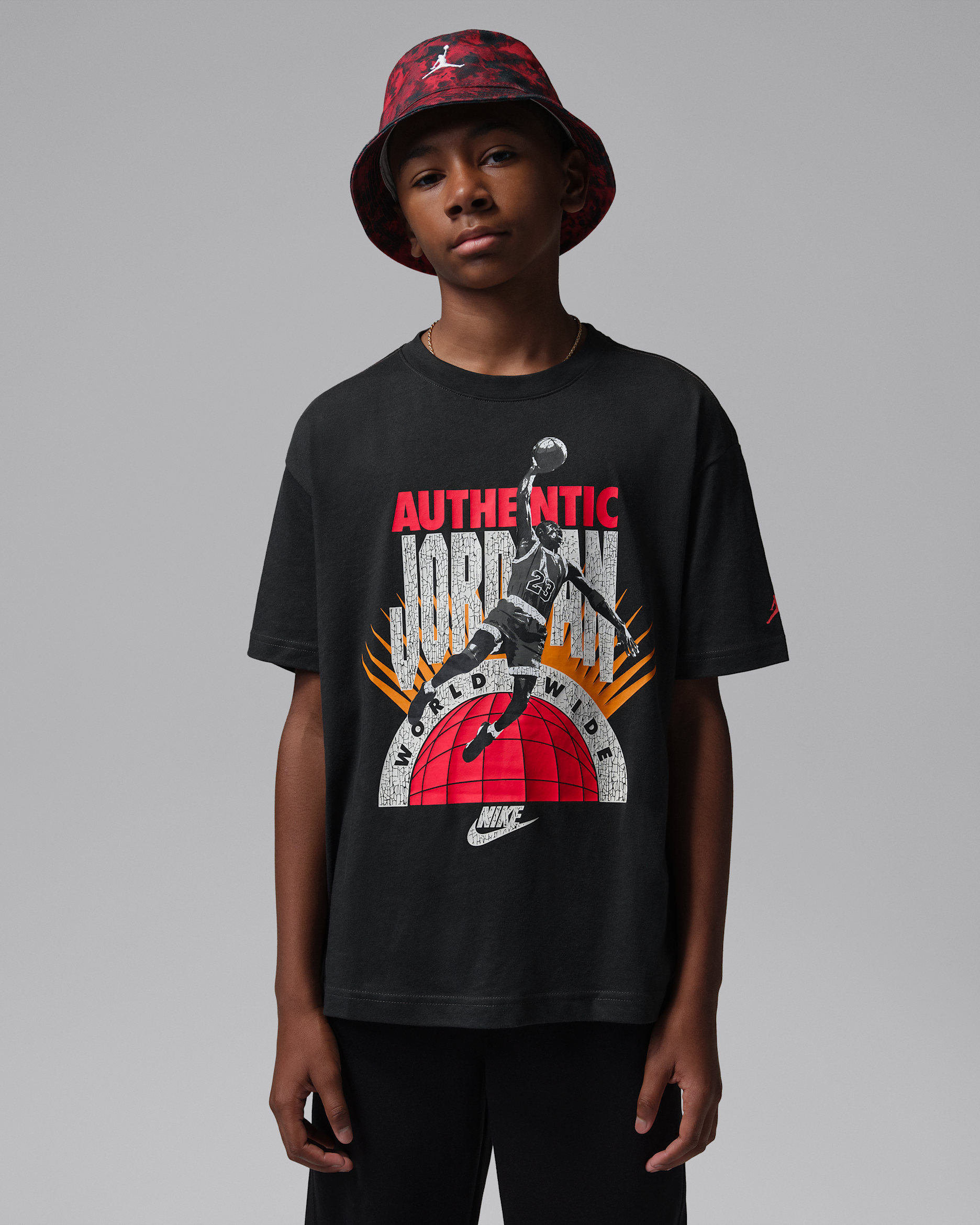 Playera Jordan Authentic para niños talla grande Jordan - Sombrío apagado