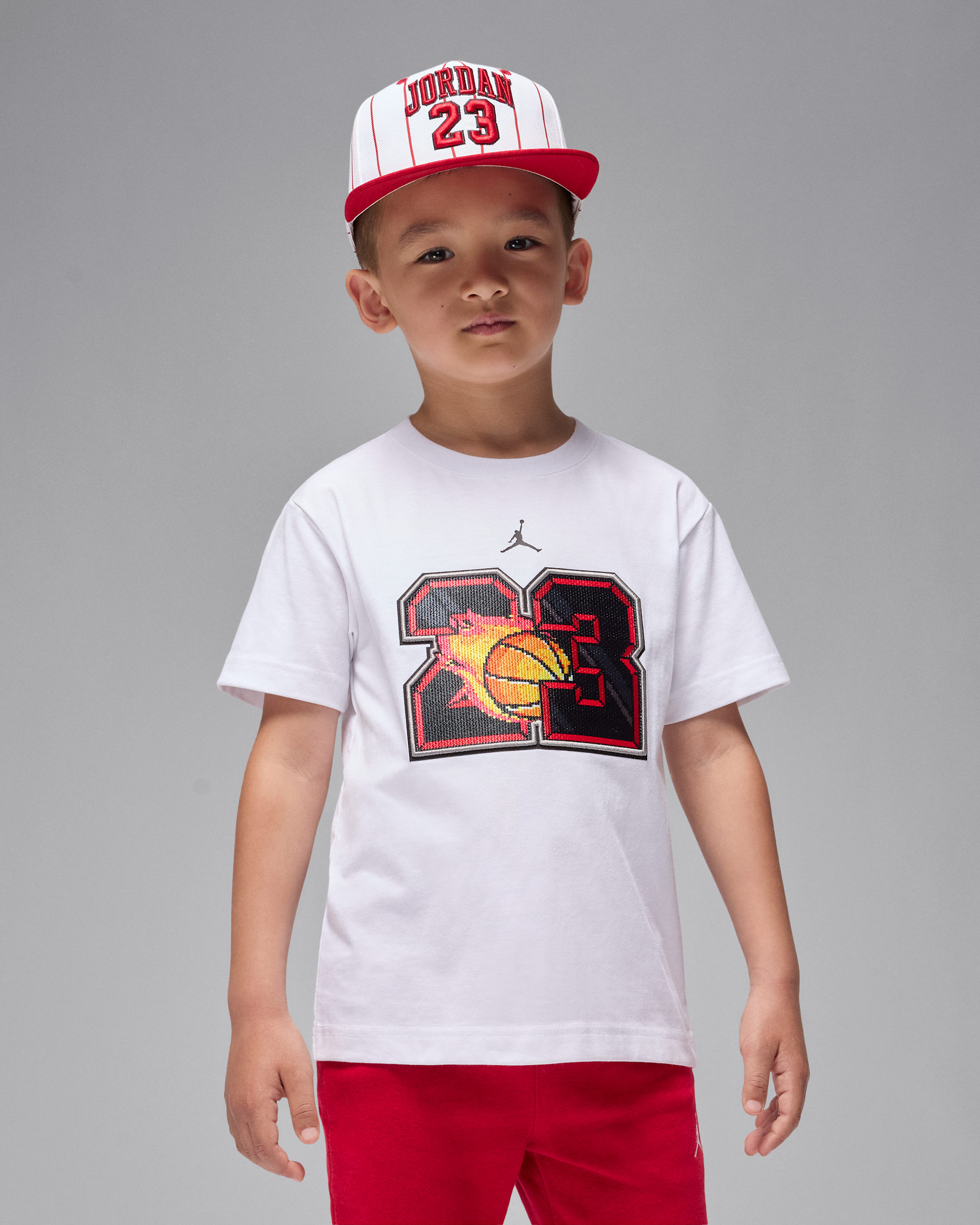 Jordan Customized Air Little Kids' Flame T-Shirt - White