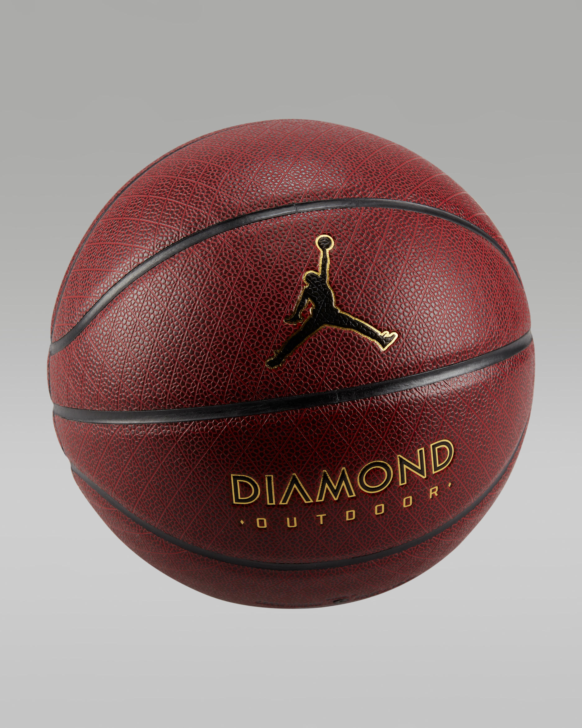 Jordan Diamond Outdoor 8P Basketball - Amber Court/Black/Metallic Gold/Black