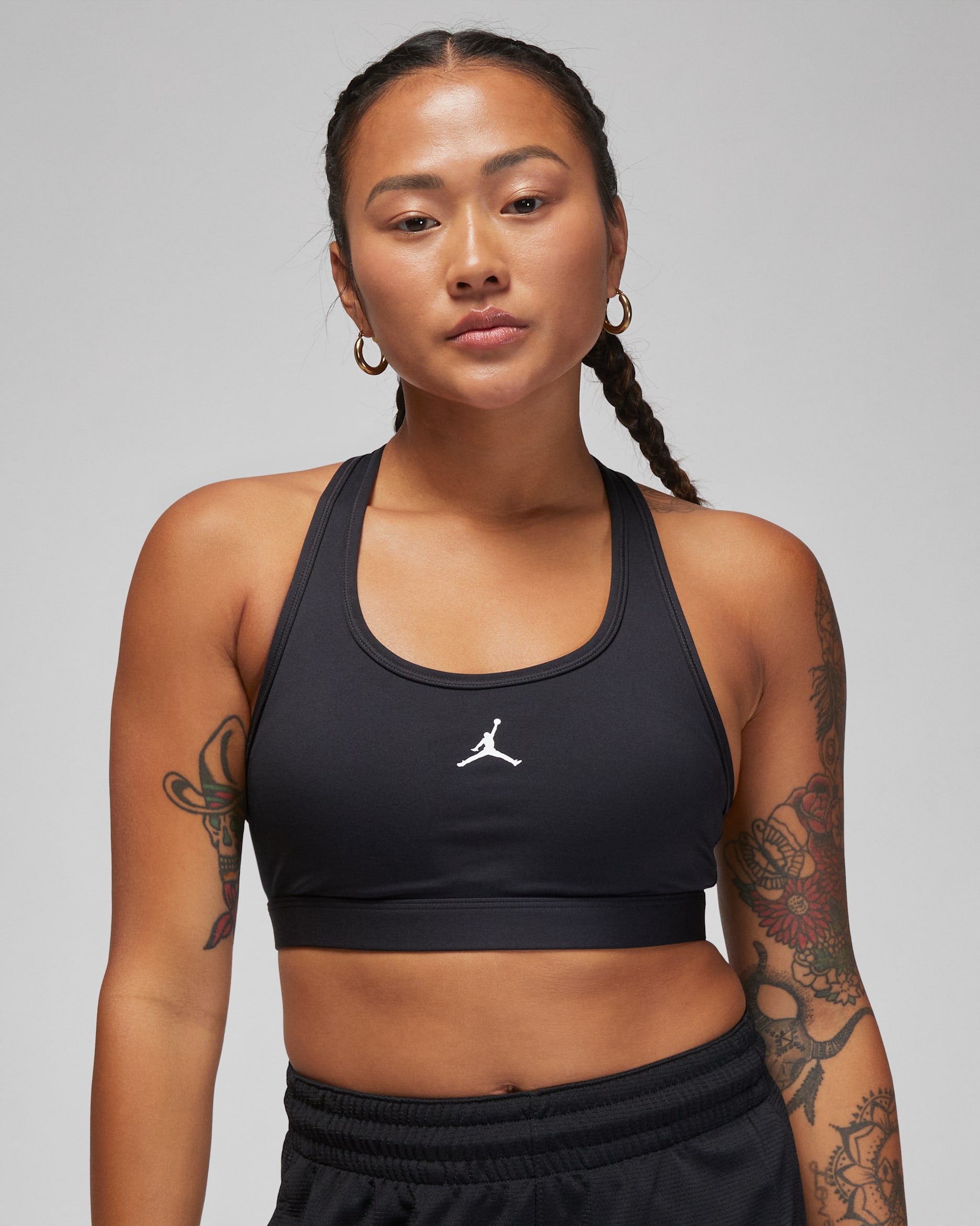 Jordan Sport Women's Medium-Support Padded Jumpman Bra - Black/White