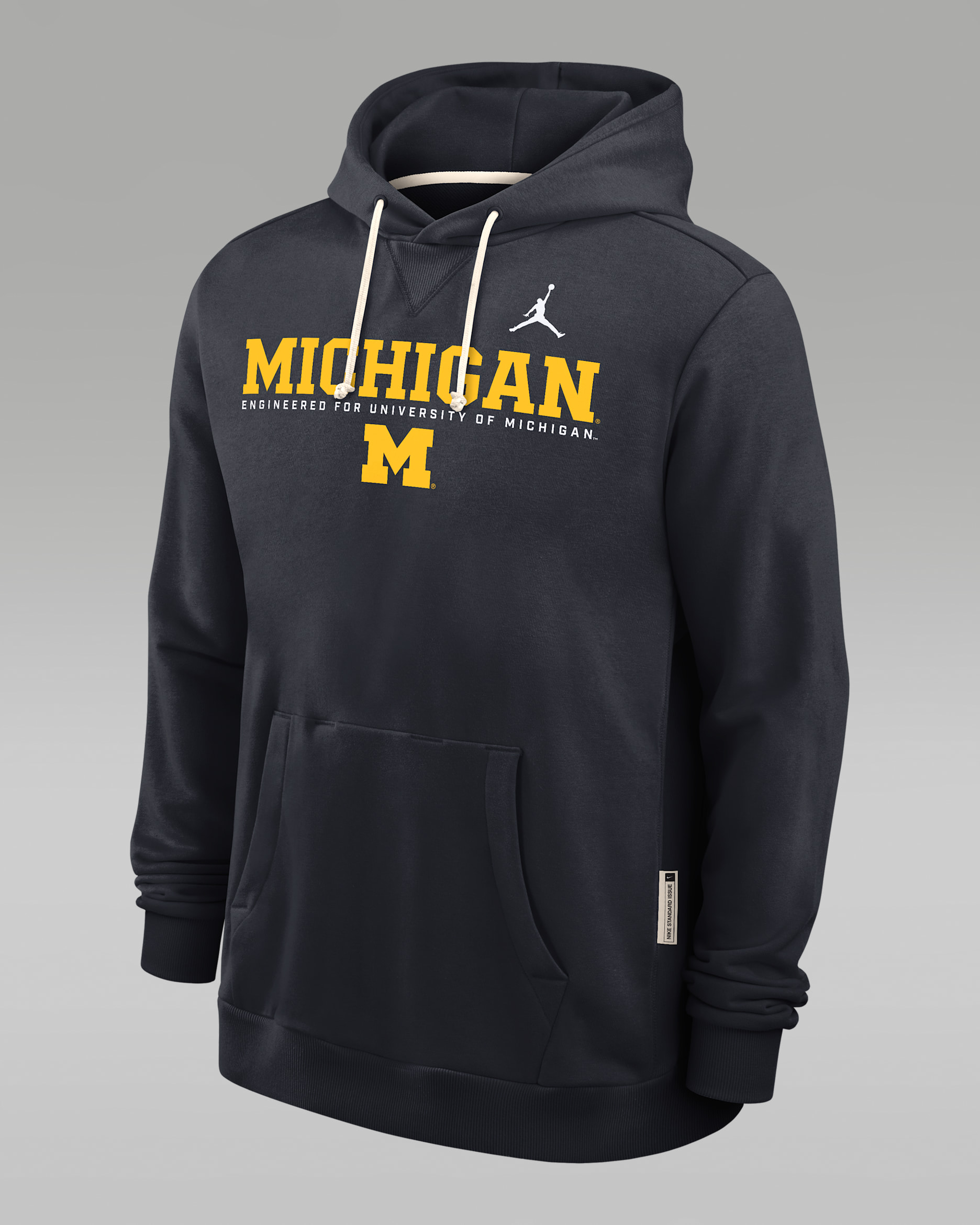 Michigan Sideline Men's Jordan Brand Dri-FIT College Pullover Hoodie - Navy