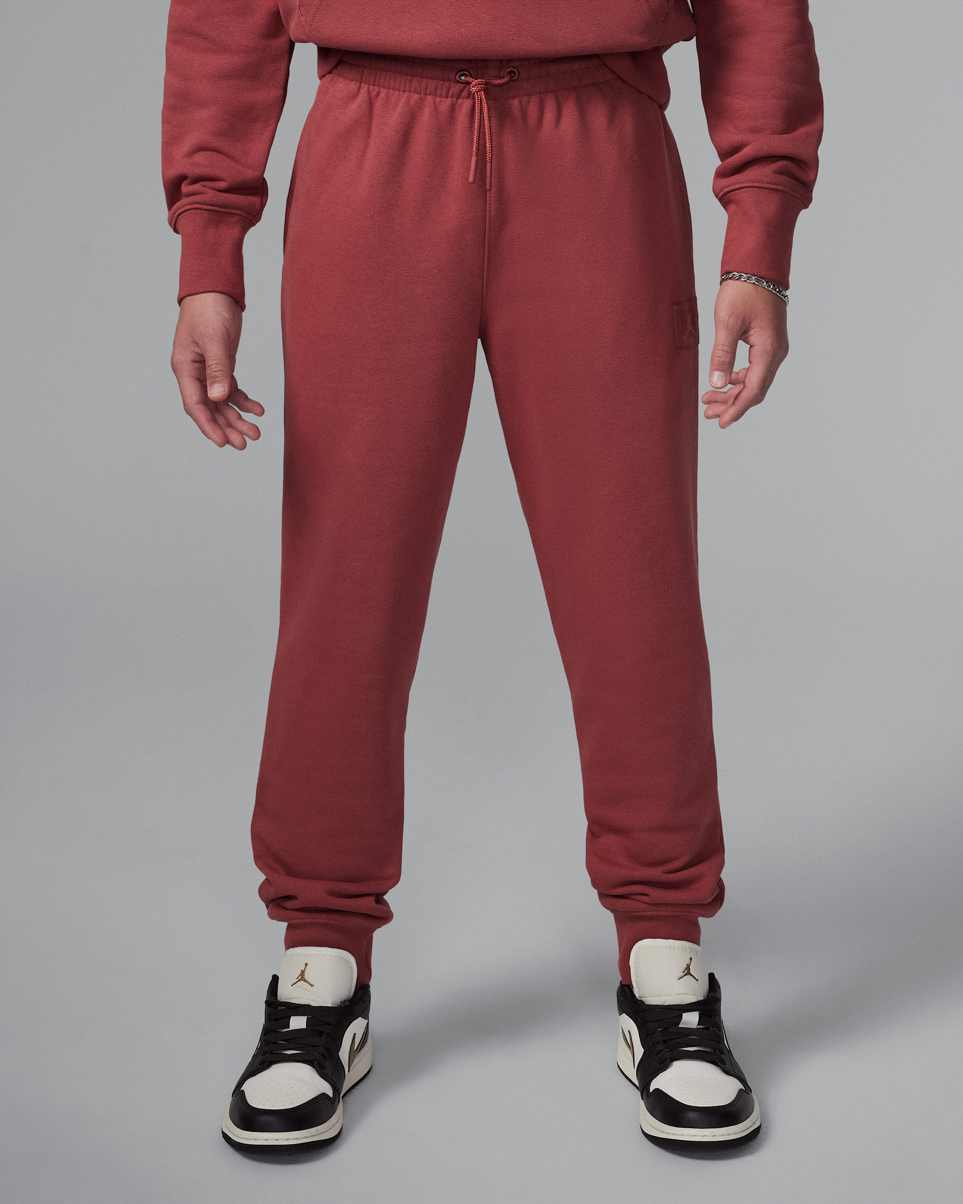 Pants de tejido Fleece para niños talla grande Jordan MJ Flight - Cañón óxido