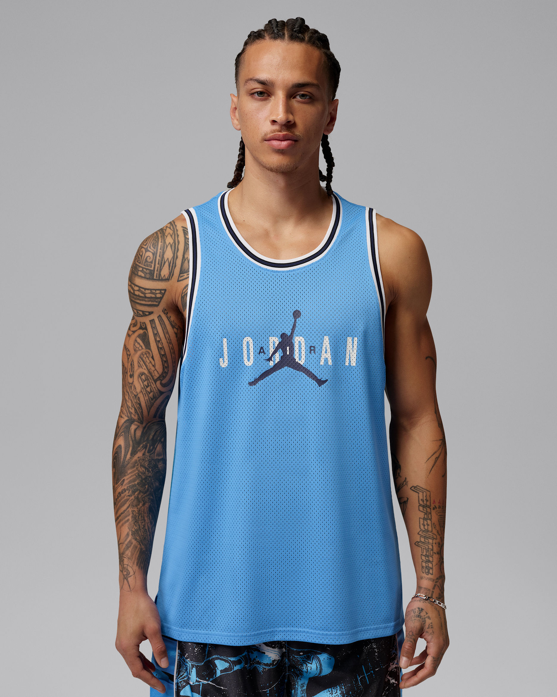 Jordan Brooklyn Men's Mesh Jersey - University Blue/Midnight Navy