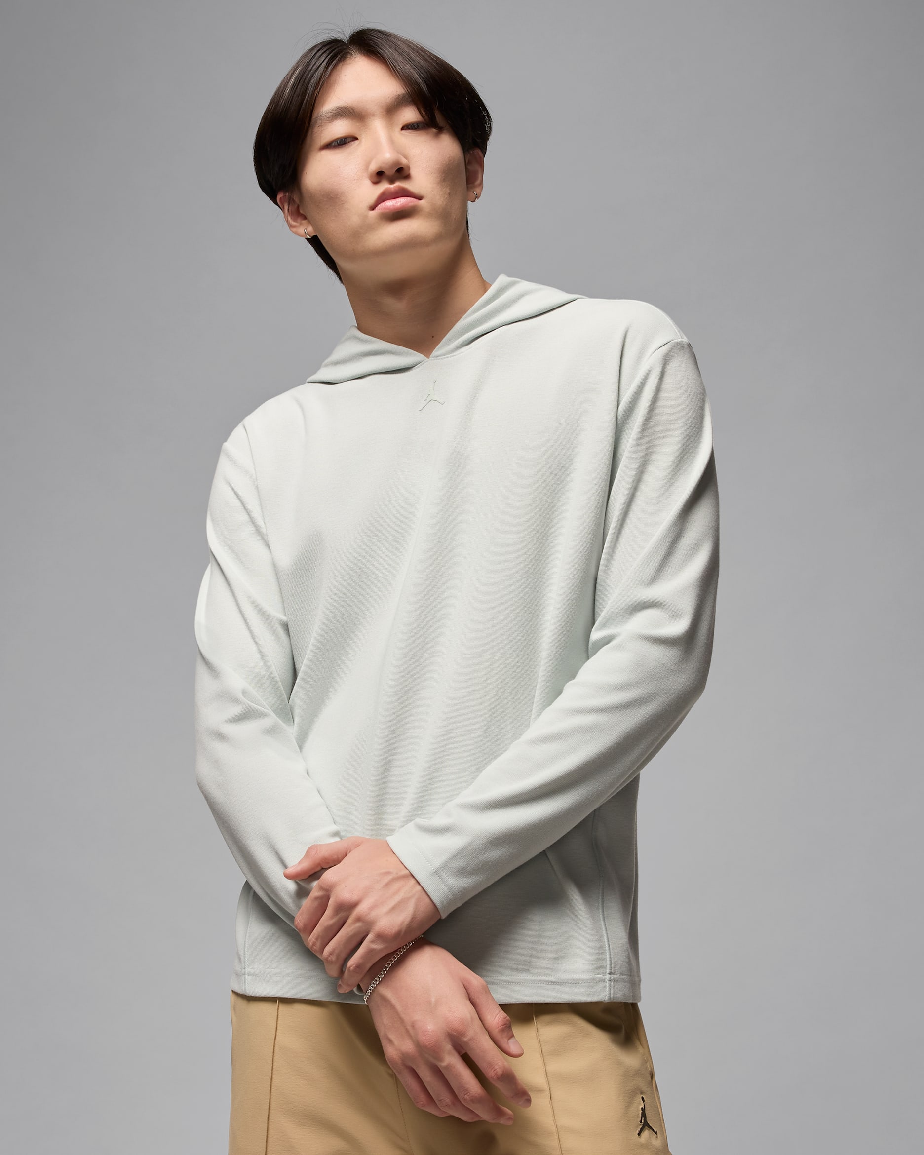 Jordan Sport Men's Pullover Golf Hoodie - Light Silver/Light Silver