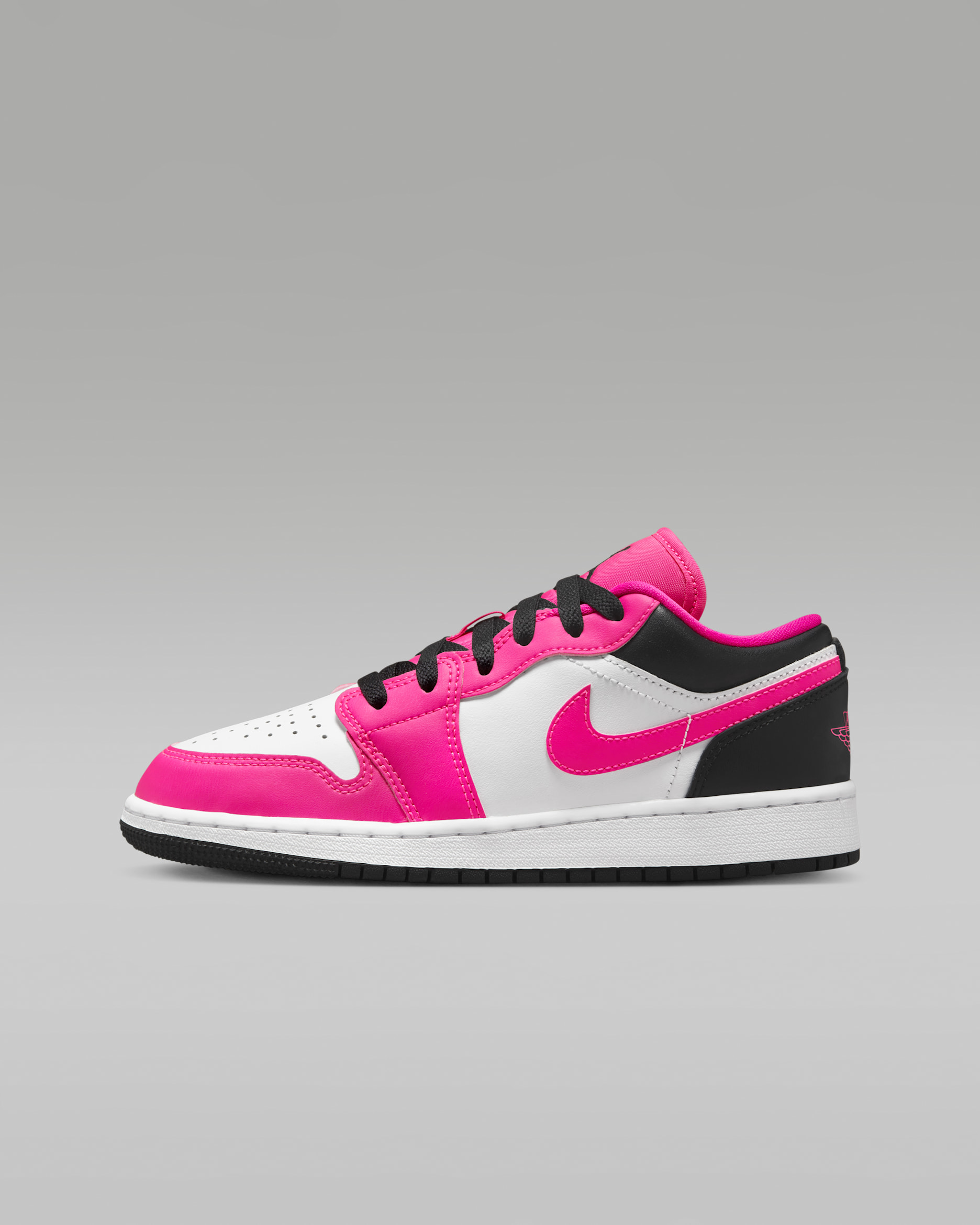 Air Jordan 1 Low Older Kids' Shoes - Fierce Pink/White/Black