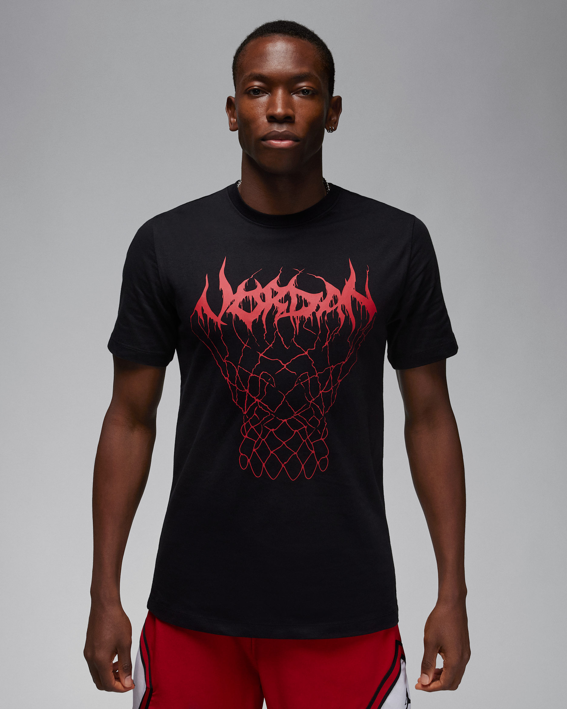 Jordan Sport Men's Dri-FIT Graphic T-Shirt - Black/Gym Red/Gym Red