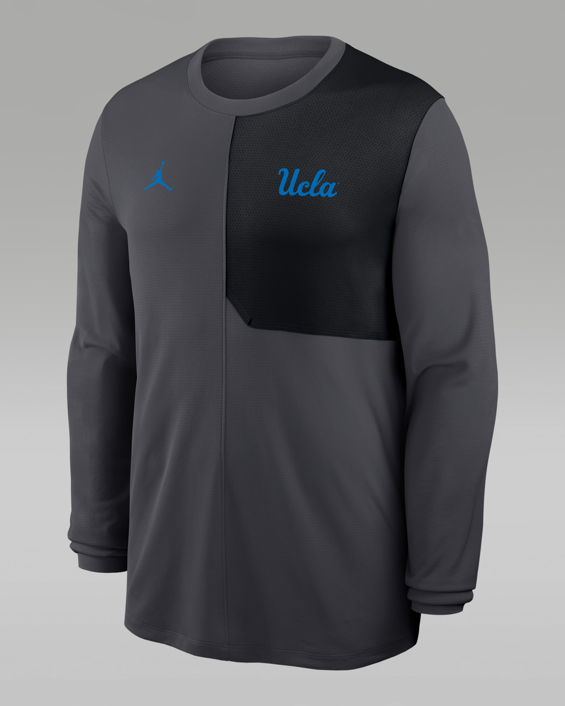 UCLA Sideline Coach Men's Jordan Brand Dri-FIT College Long-Sleeve Top - Anthracite