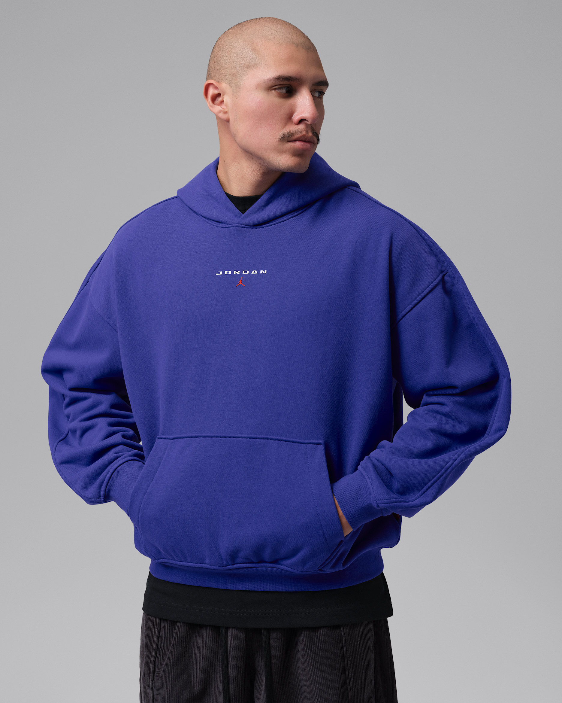 Jordan Flight Fleece Men's Oversized Pullover Hoodie - Light Concord
