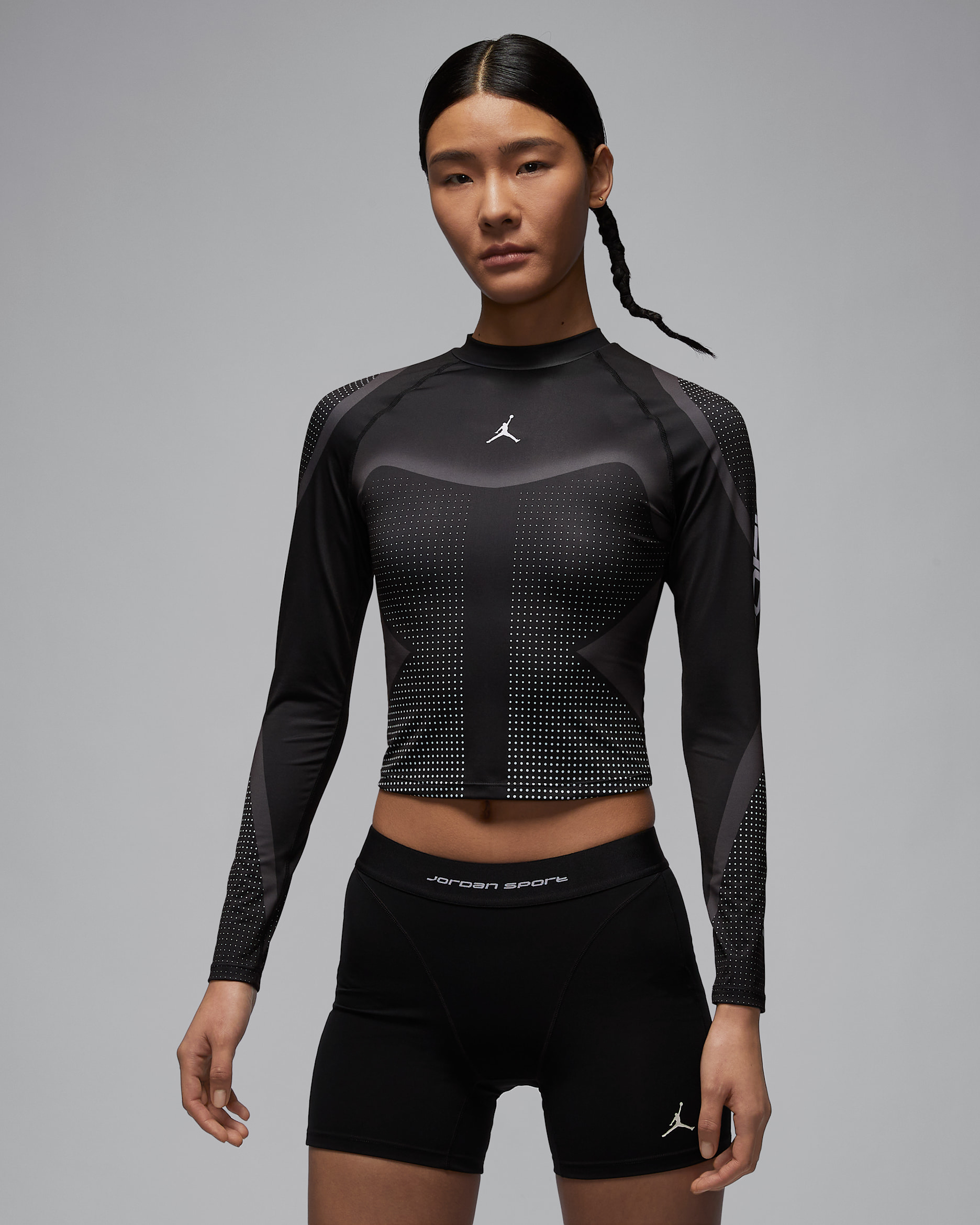 ジョーダン スポーツ ウィメンズ Dri-FIT ロングスリーブ トップ - ブラック