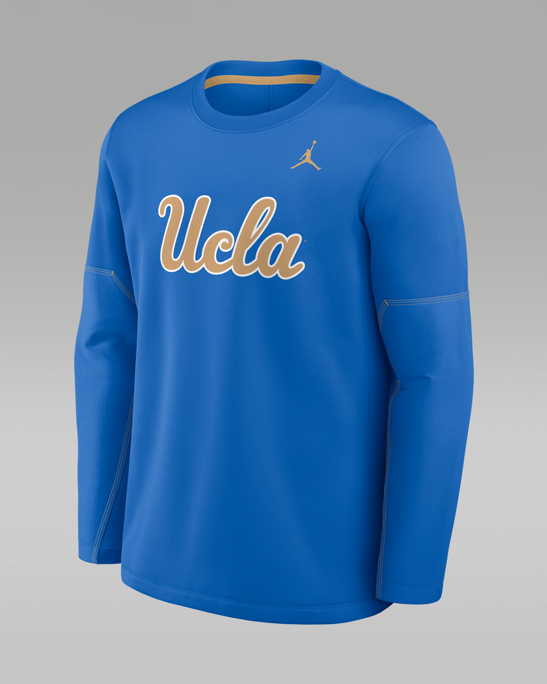 UCLA Sideline Coaches Men's Jordan Brand Therma-FIT College Long-Sleeve T-Shirt - Signal Blue/Club Gold