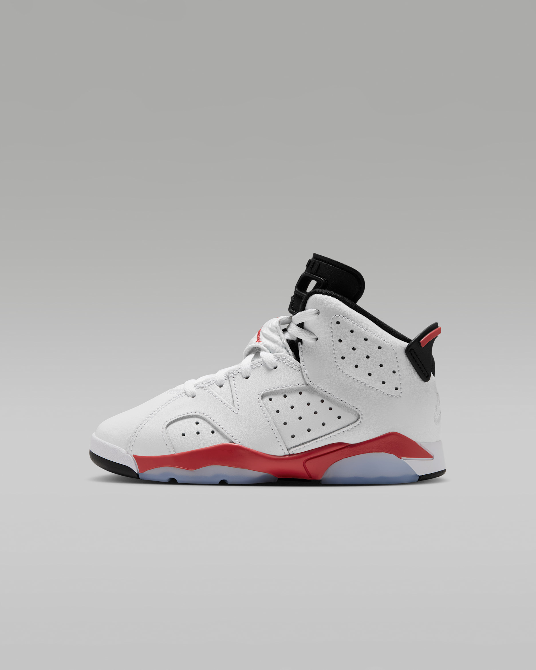 Jordan 6 Retro 'White Infrared' Younger Kids' Shoes - White/Light Crimson/Black/White