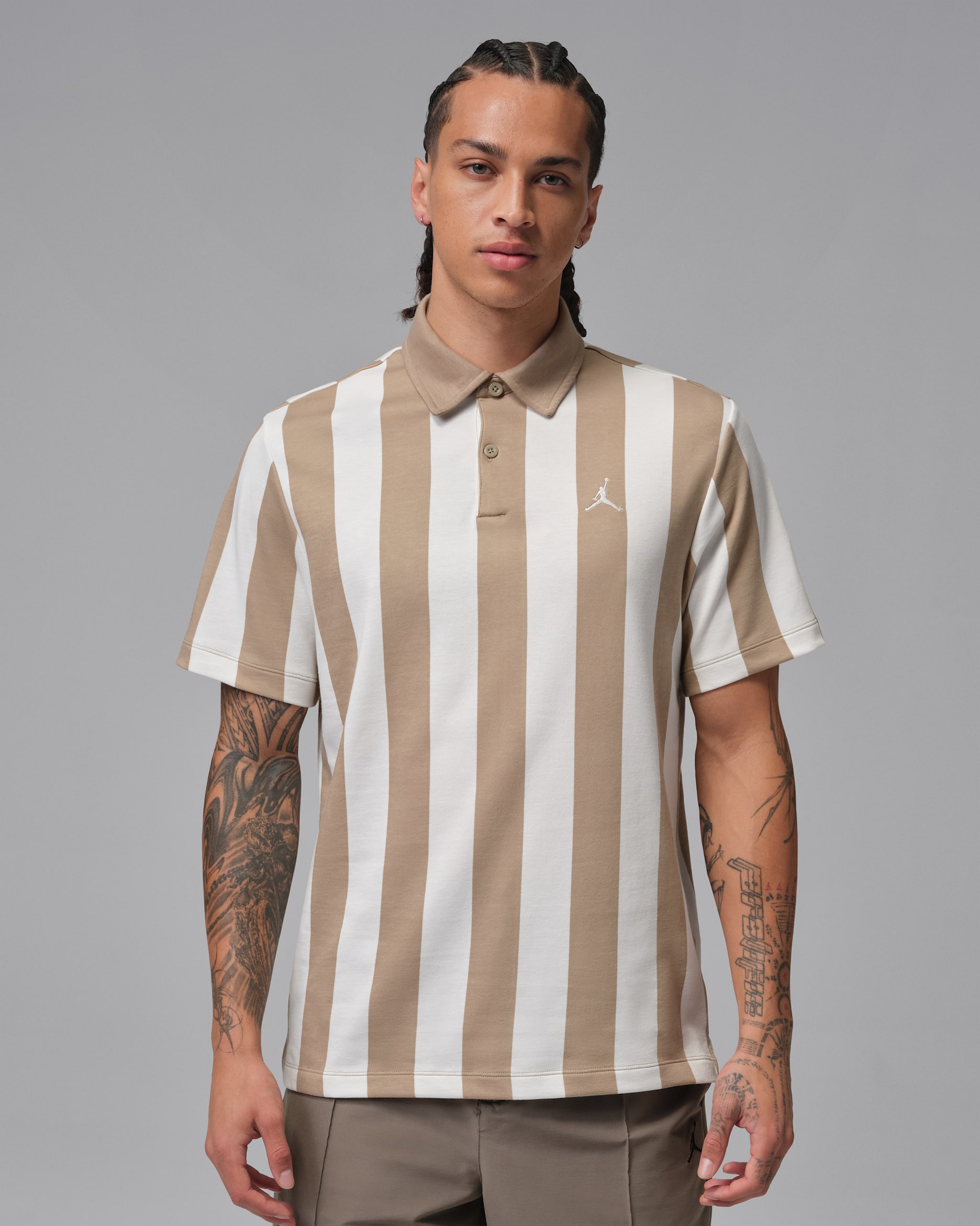 Jordan Sport Dri-FIT Golf-Poloshirt mit Print (Herren) - Khaki/Sail/Sail