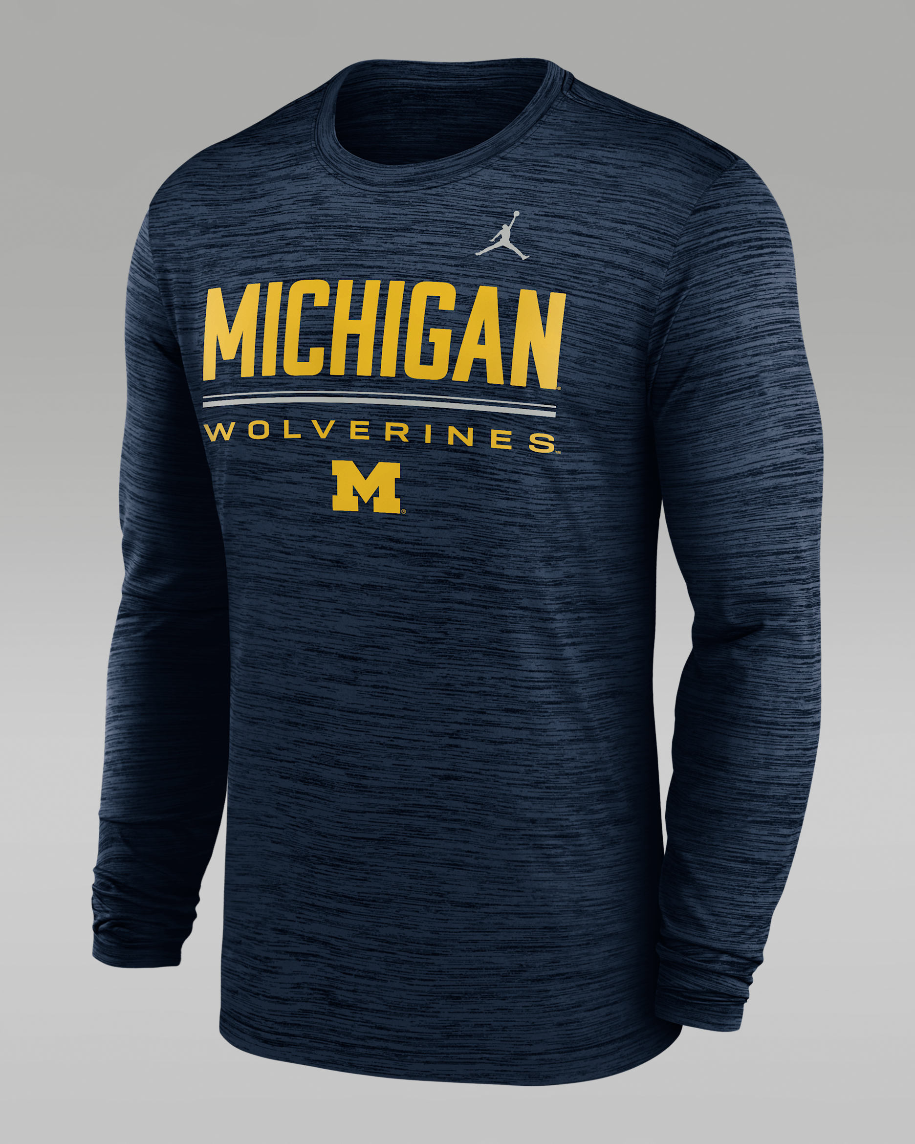 Michigan Sideline Velocity Men's Jordan Brand Dri-FIT College T-Shirt - College Navy