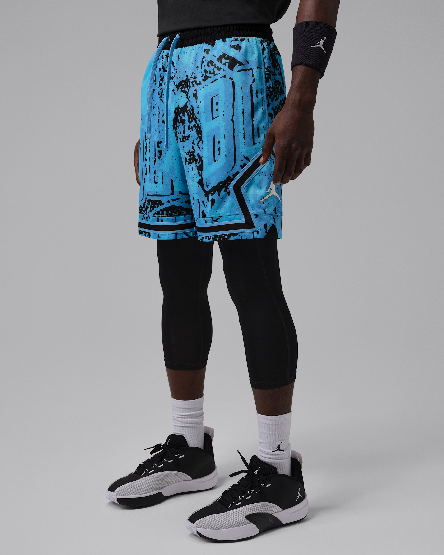 Jordan Sport Men's Diamond Shorts - Blue Beyond/Black/White
