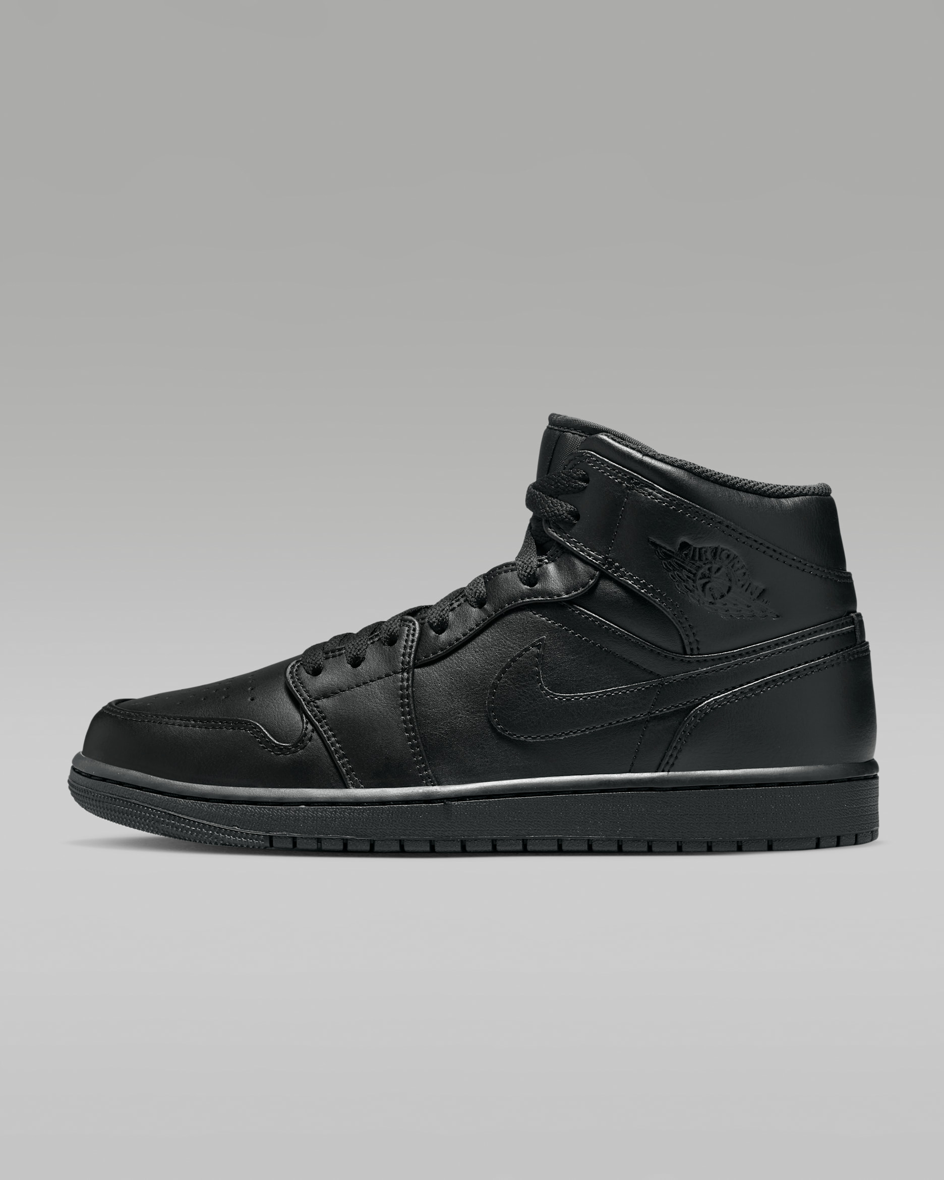 รองเท้า Air Jordan 1 Mid - ดำ/ดำ/ดำ