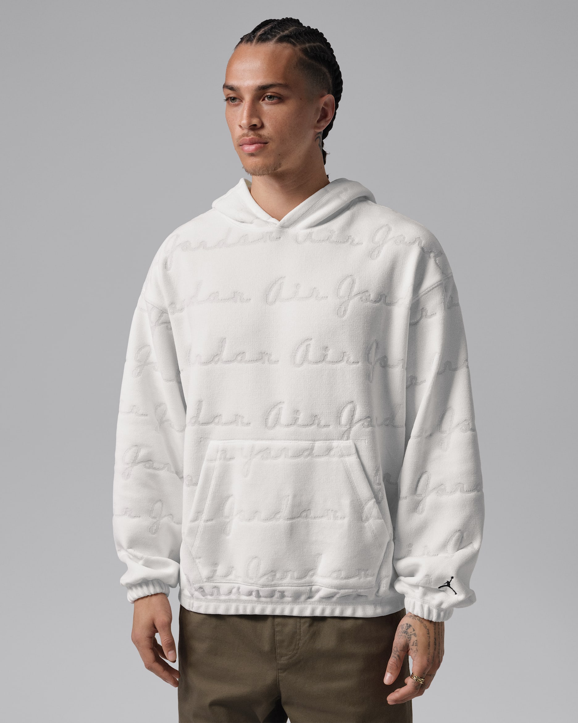 ジョーダン フライト メンズ⁠ジャカード トレーナー パーカー - セイル/ブラック