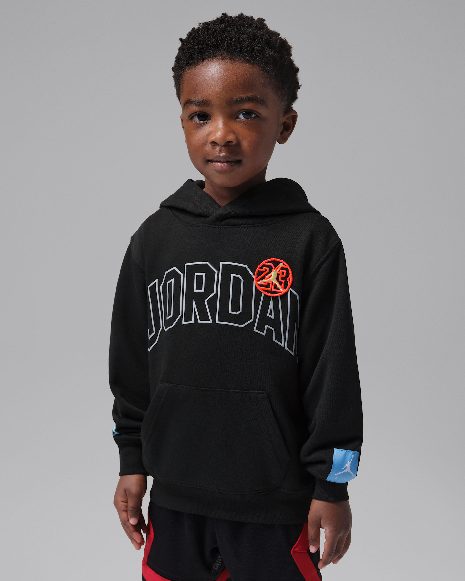 Sudadera con gorro sin cierre de French Terry Dynasty para niños talla pequeña Jordan - Negro