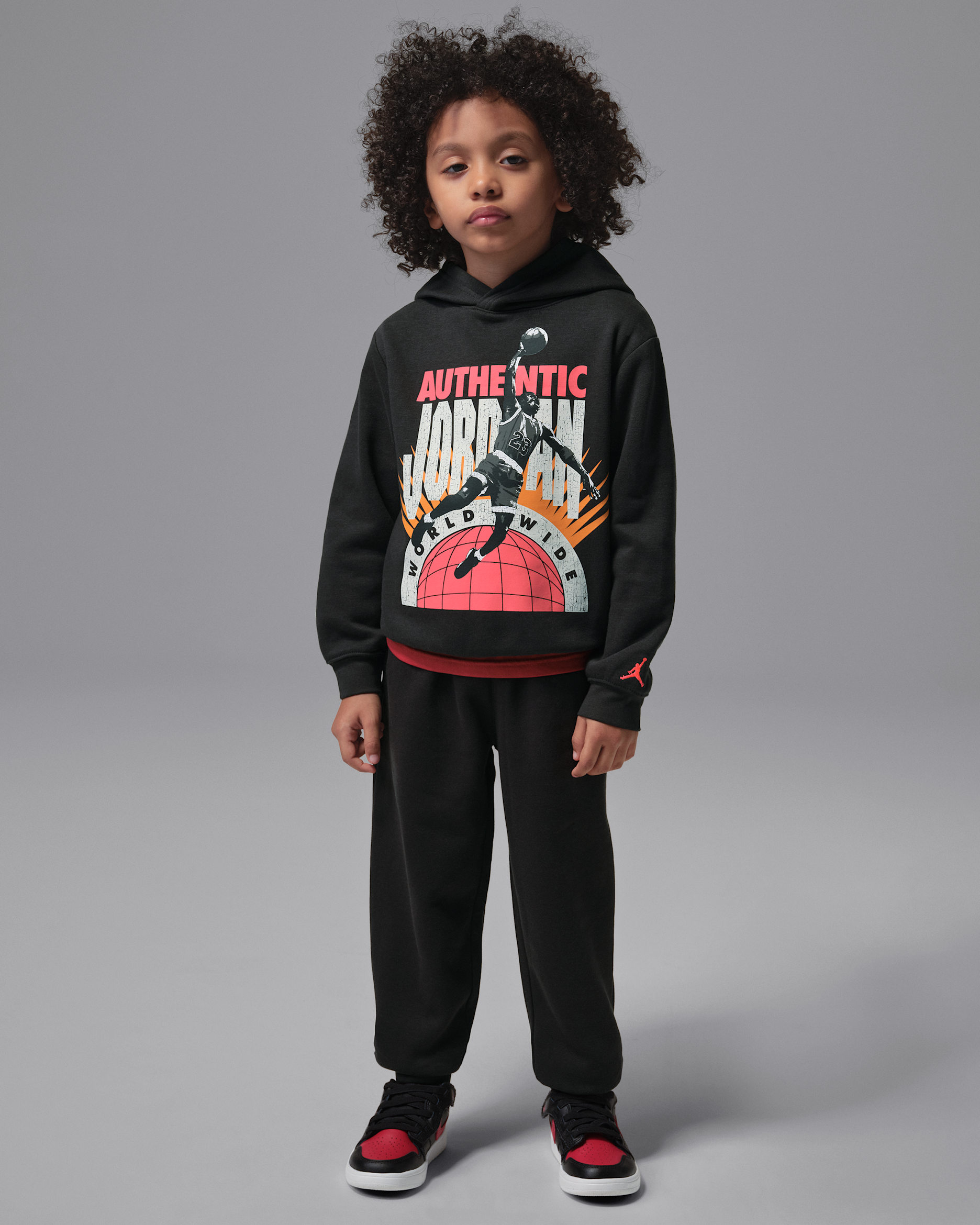 Jordan Brooklyn Fleece Little Kids' AJ6 2-Piece Pullover Set - Off Noir