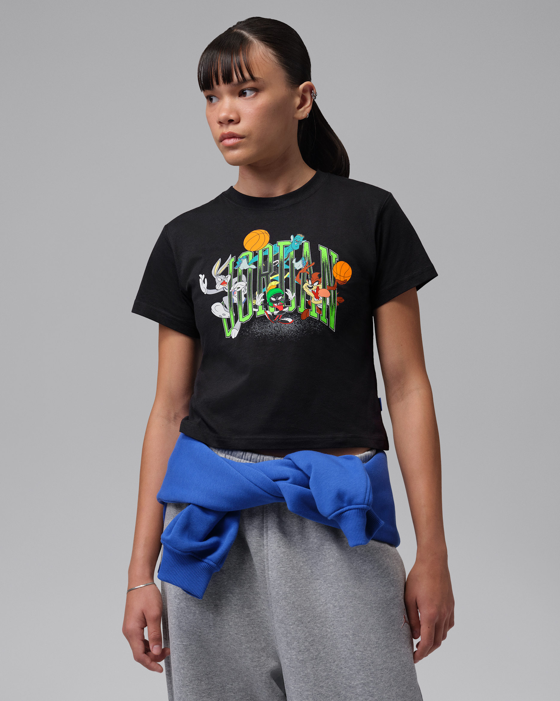 Jordan Space Jam T-shirt voor dames - Zwart/Wit