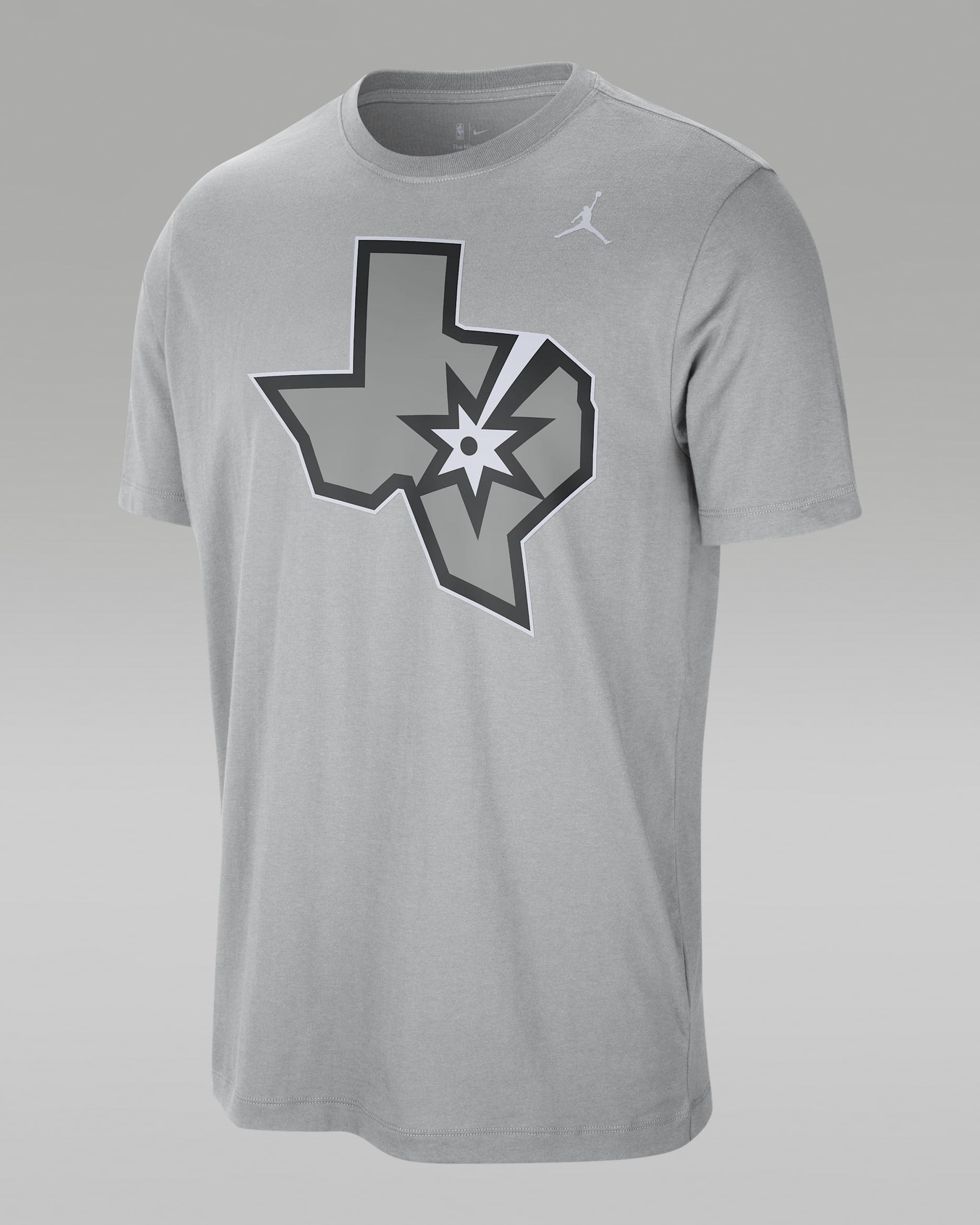 Playera Nike de la NBA para hombre San Antonio Spurs Jordan Statement - Plata liso/Negro
