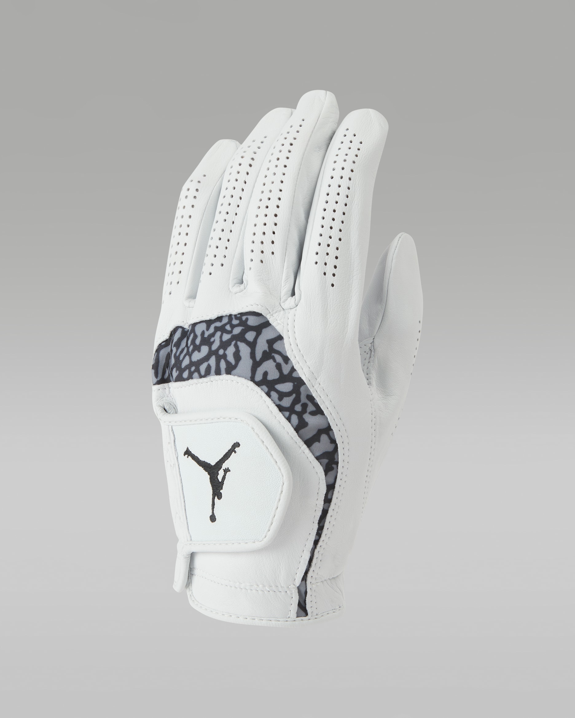 조던 투어 골프 글러브(레귤러 왼손) - 화이트/미디엄 그레이/화이트/블랙