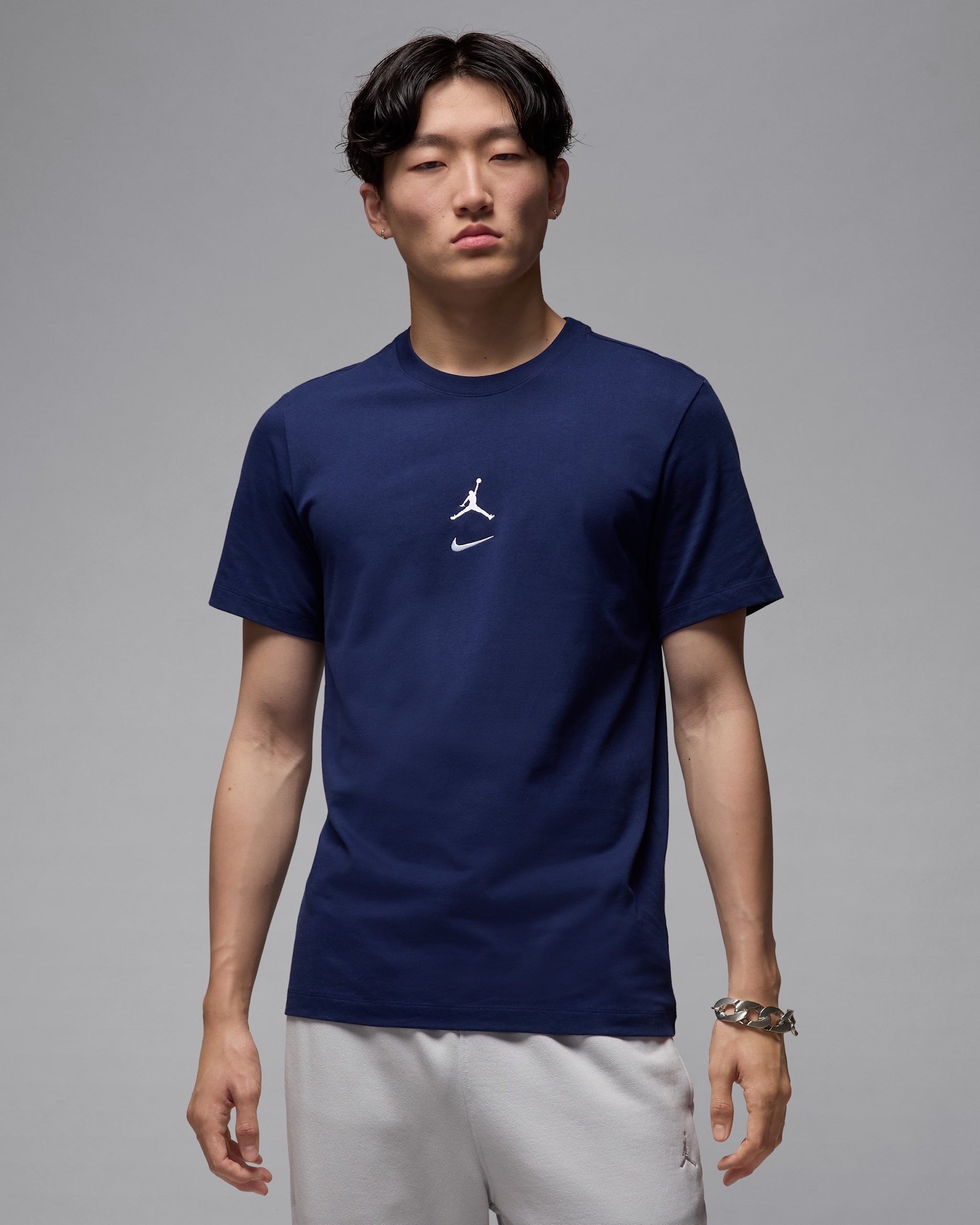 Jordan MVP Men's Jumpman T-Shirt - Midnight Navy/Light Smoke Grey/White
