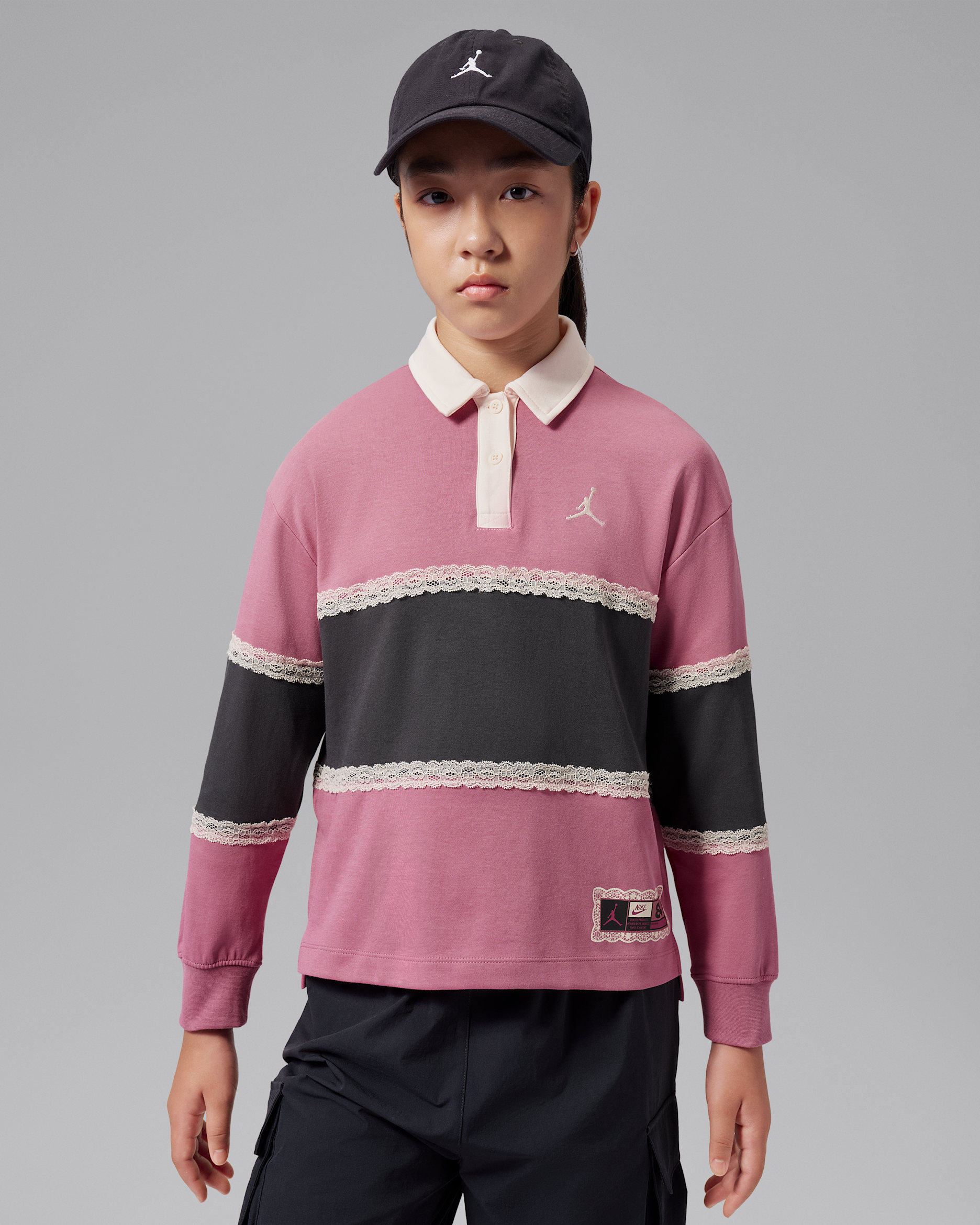Jordan Dri-FIT Rugby-Oberteil (ältere Kinder) - Desert Berry