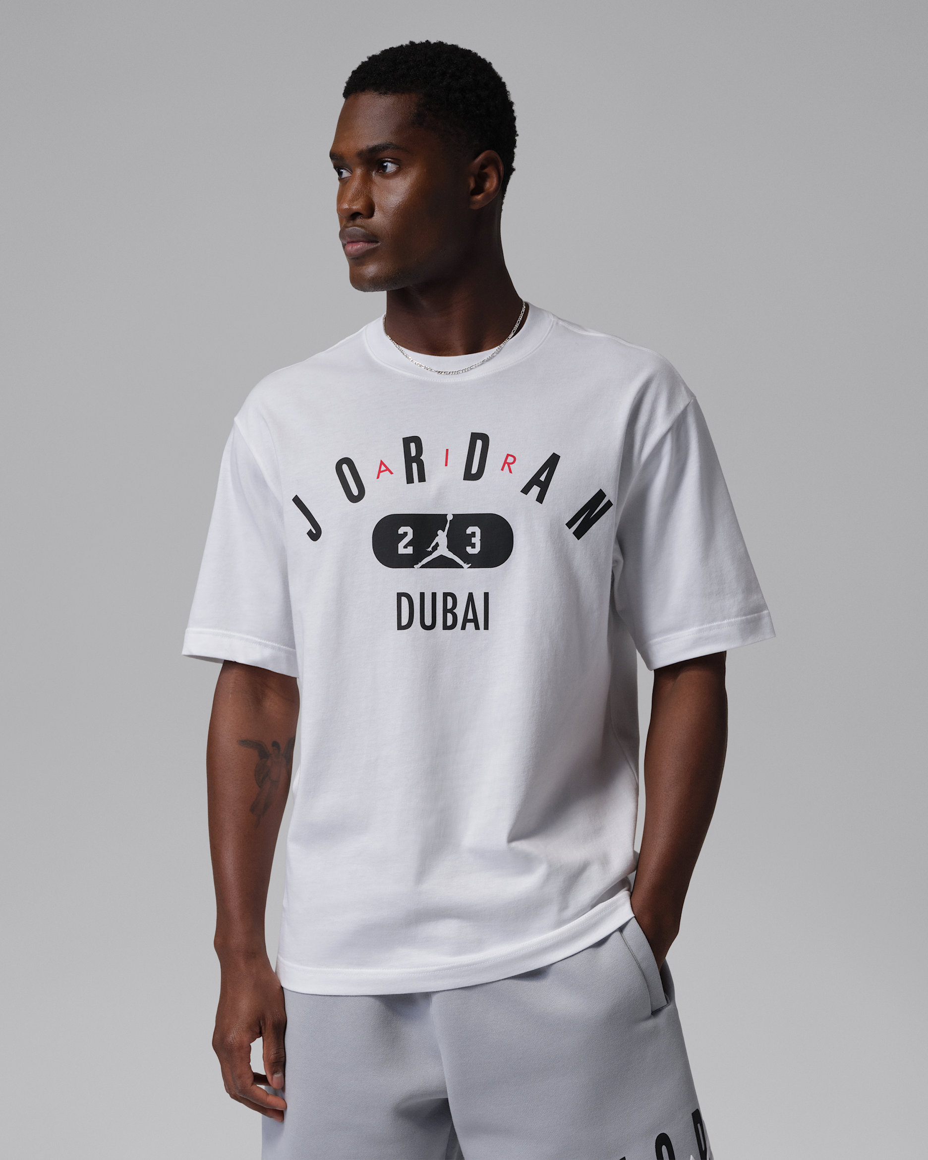 T-shirt Dubai Jordan para homem - Branco/Preto