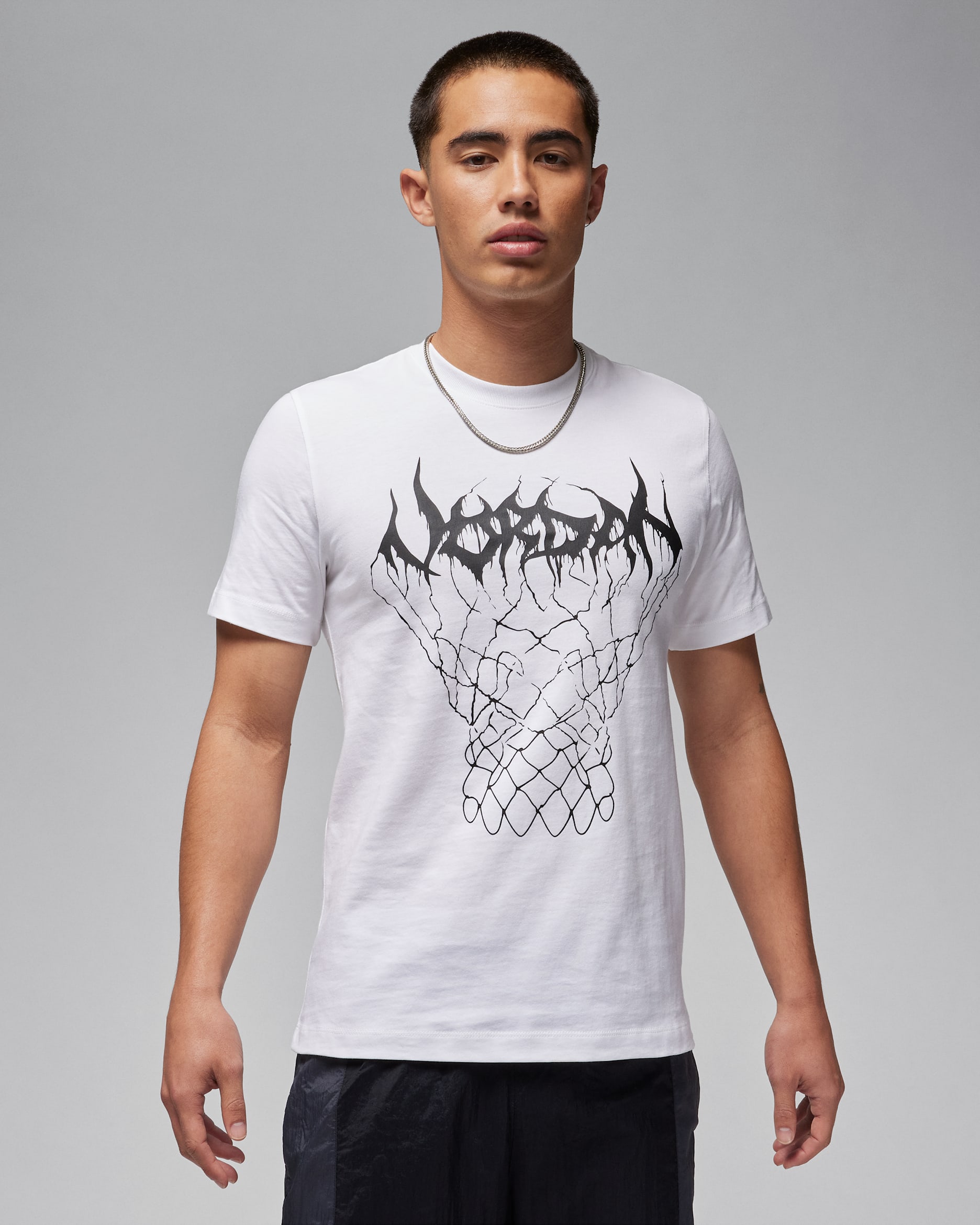 Jordan Dri-FIT Sport Men's Graphic T-Shirt - White/Black/Black