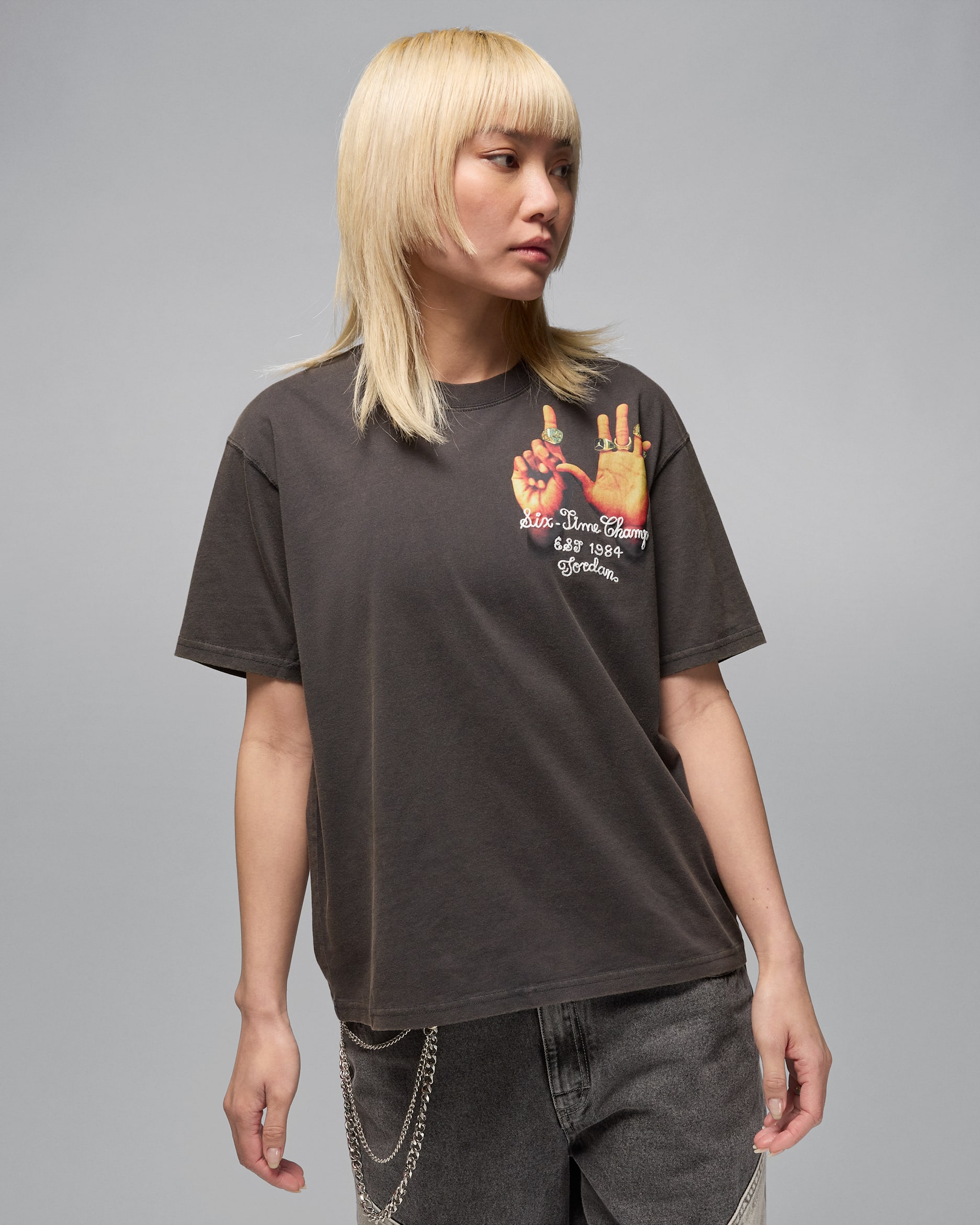 조던 여성 그래픽 티셔츠 - 오프 누아르