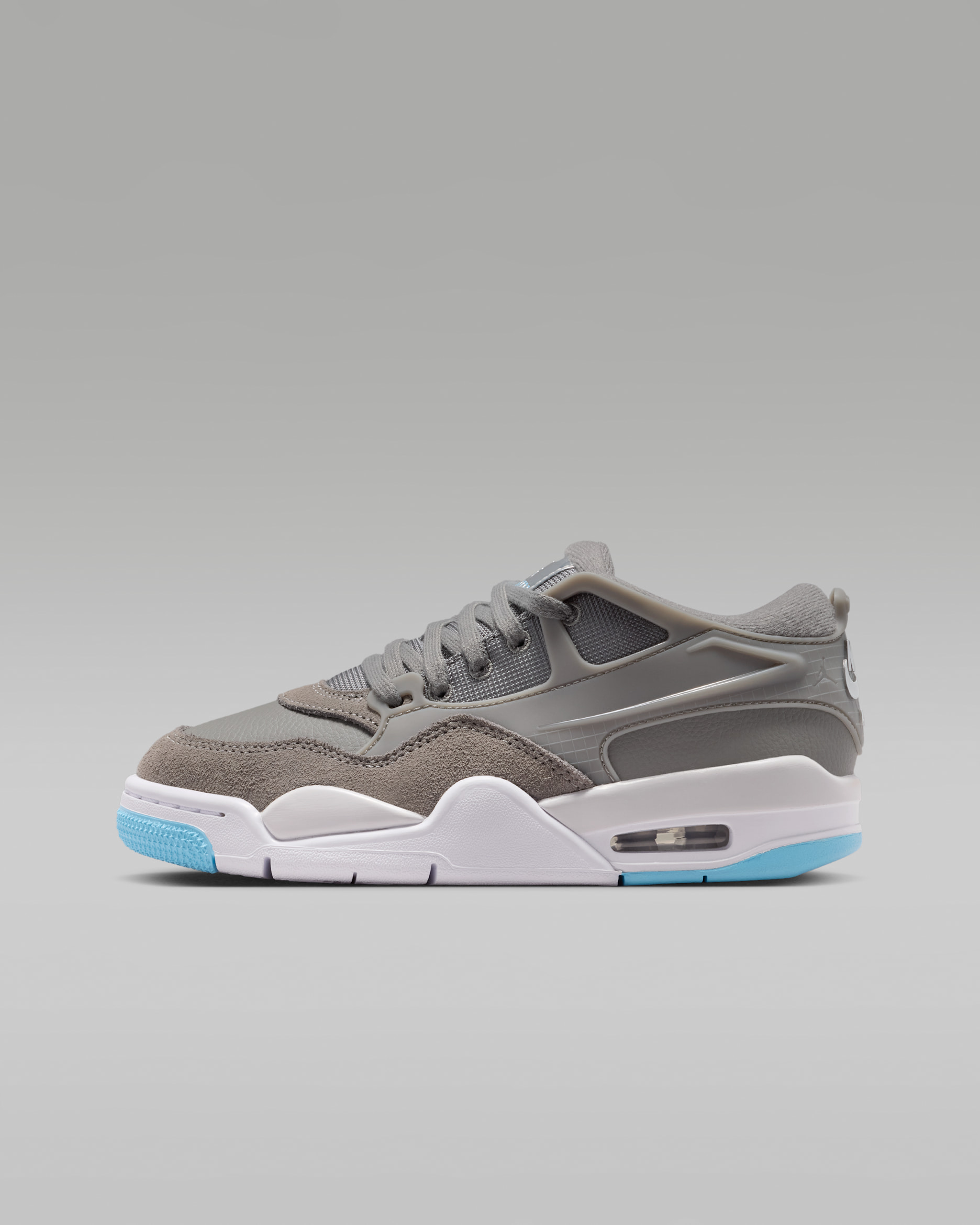 Air Jordan 4 RM Older Kids' Shoes - Flat Pewter/Photon Dust/White/Blue Chill