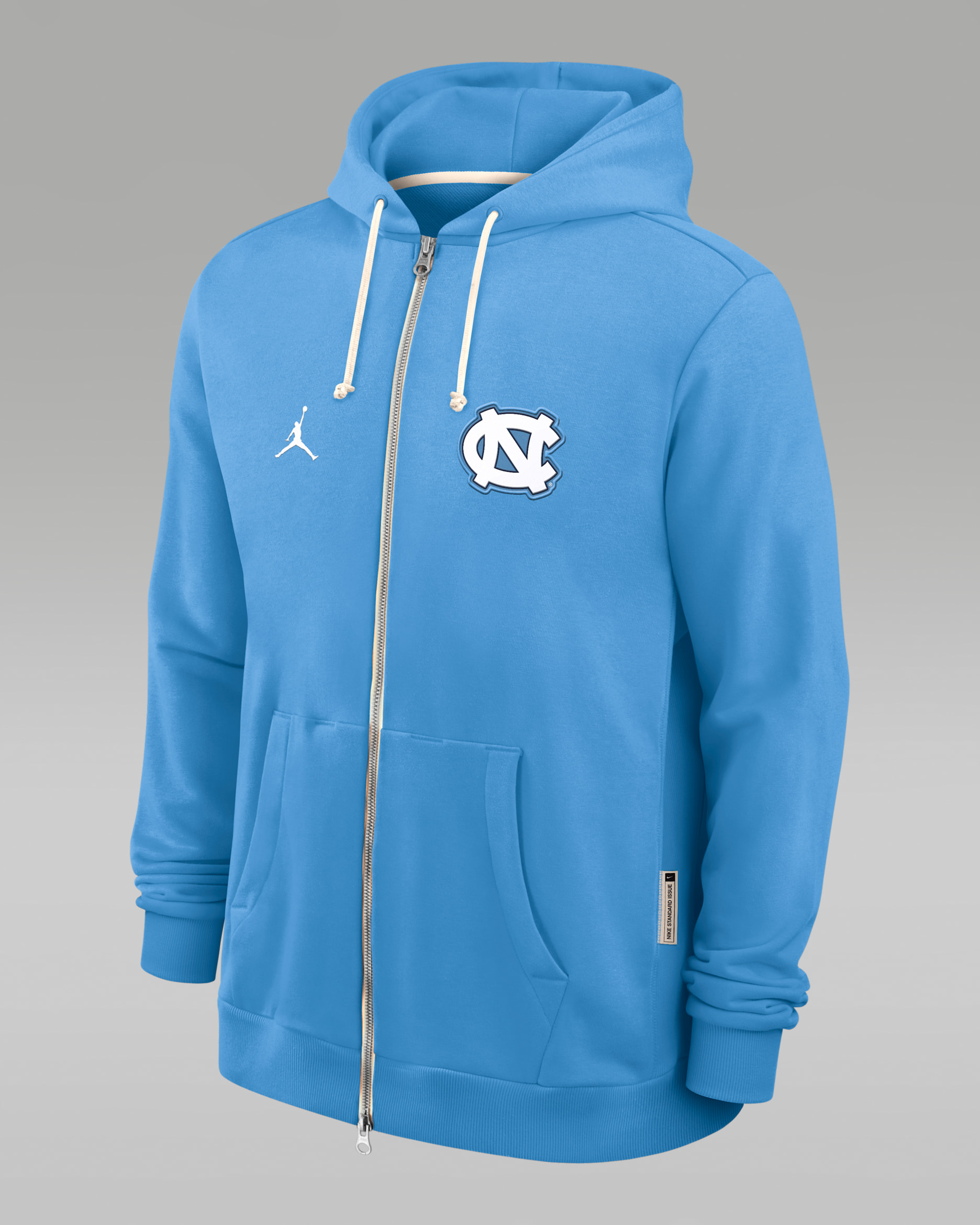 North Carolina Sideline Men's Jordan Brand Dri-FIT College Full-Zip Hoodie - Light Blue