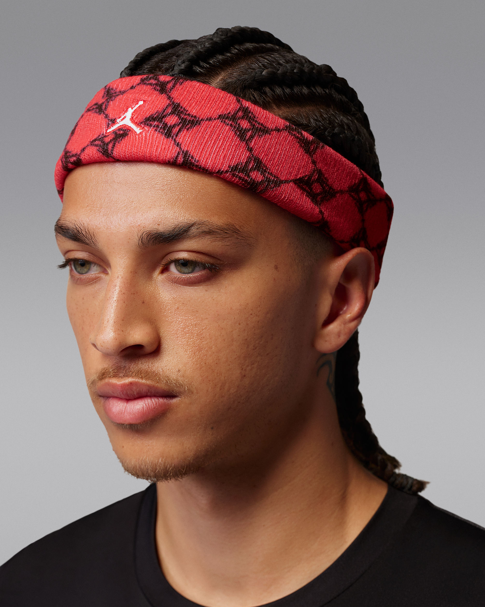 Pannband Jordan Dri-FIT i frotté - Fire Red/Svart/Vit