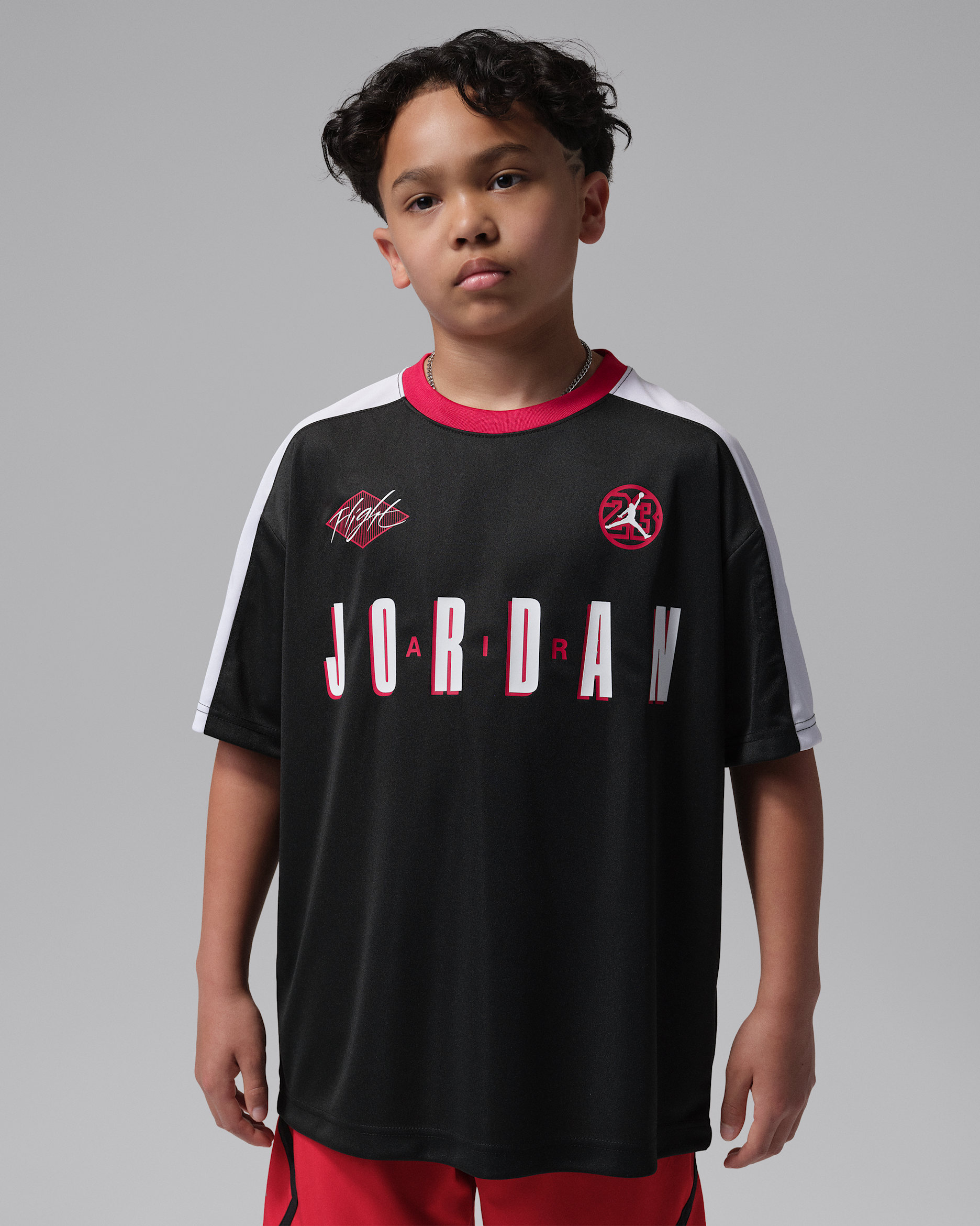 조던 주니어 컬러 블록 저지 - 블랙