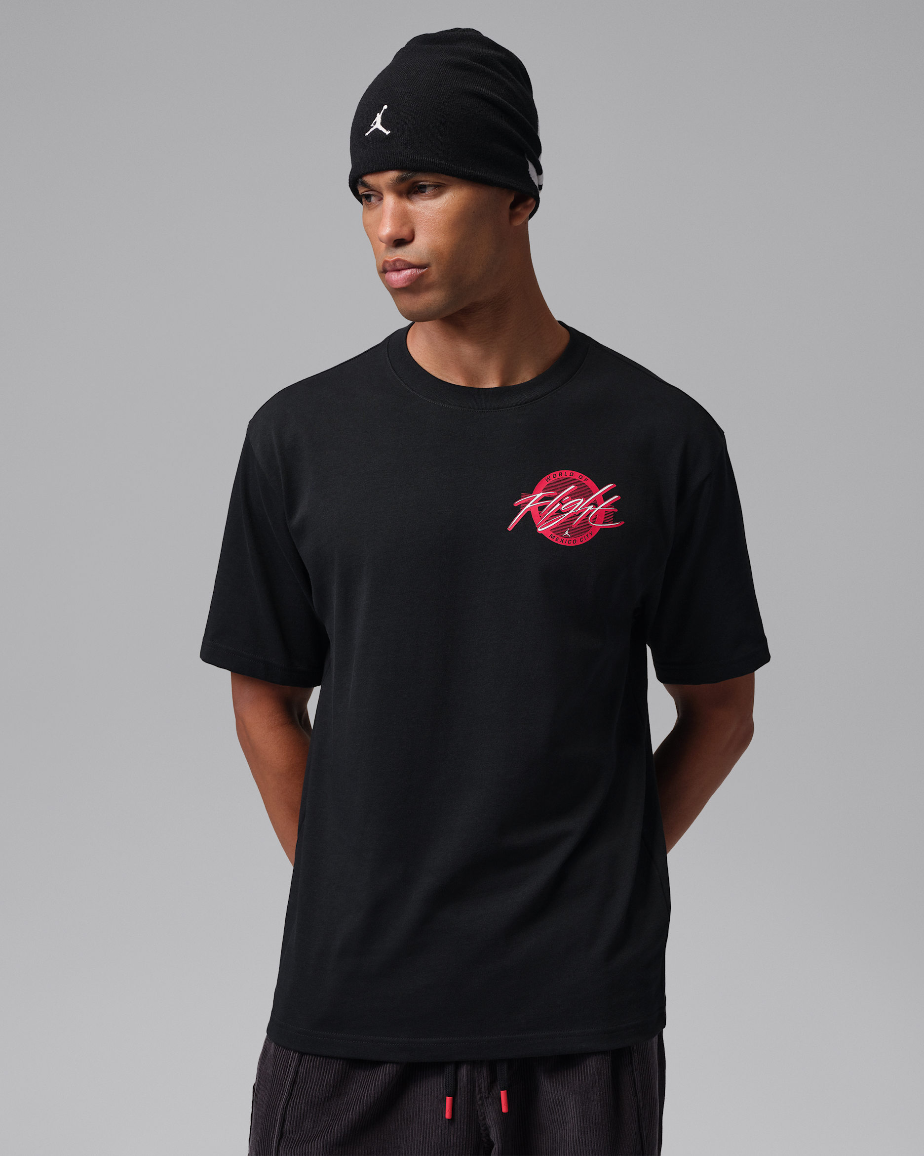Playera Mexico City para hombre Jordan World of Flight - Negro/Rojo gimnasio/Blanco