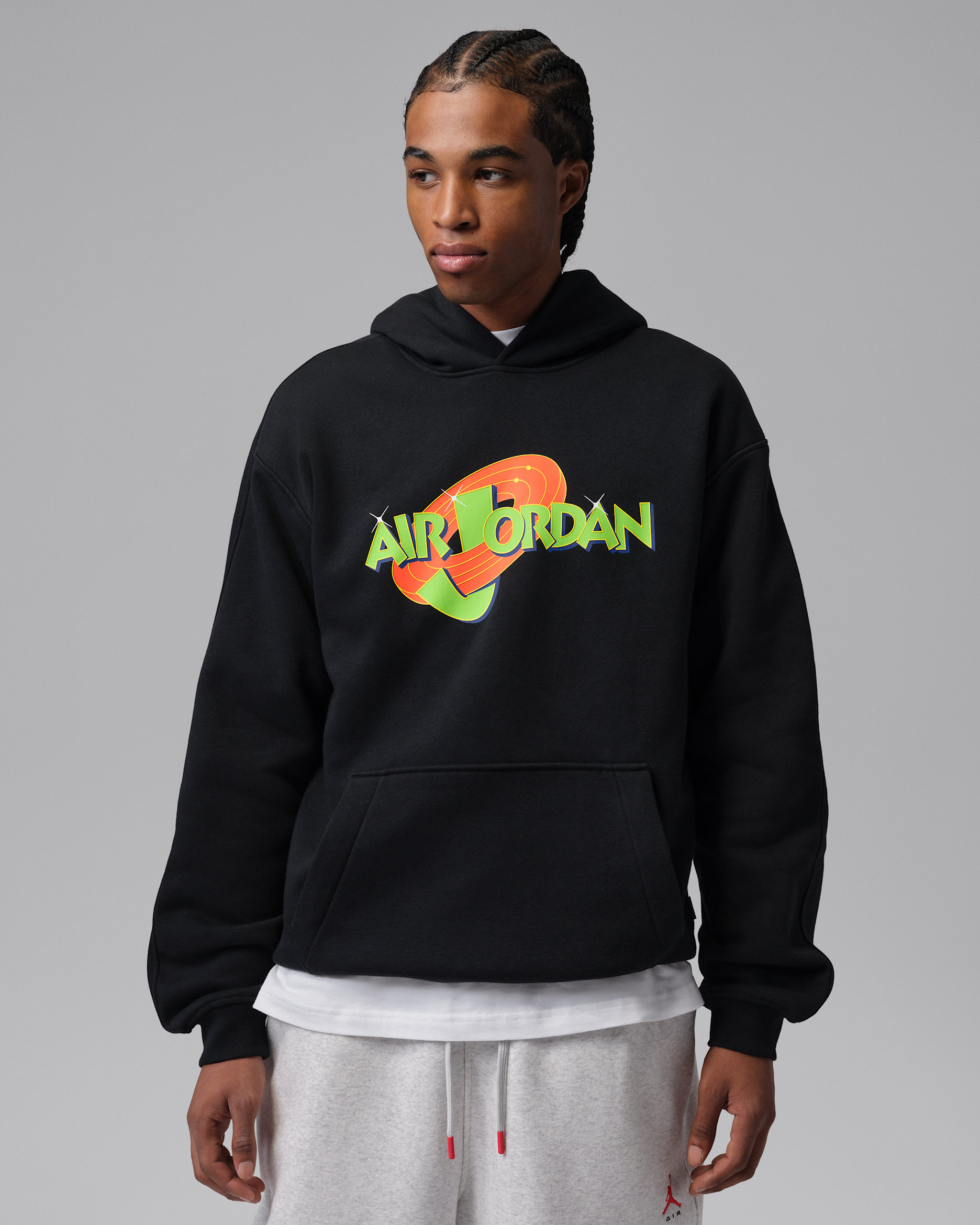 Jordan Brooklyn Space Jam Men's Fleece Pullover Hoodie - Black