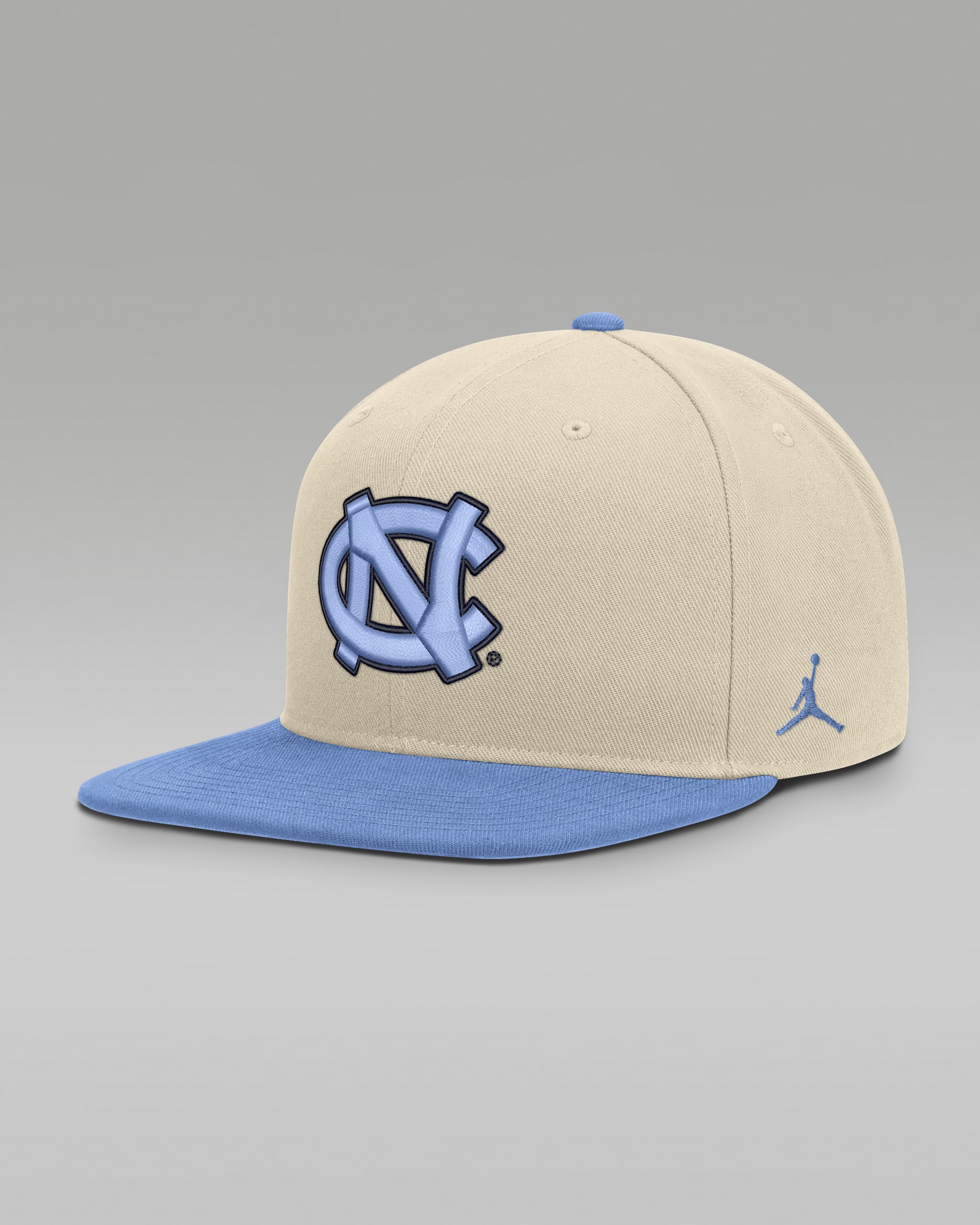 North Carolina Campus Prep Men's Jordan Brand Dri-FIT College Adjustable Hat - Natural/Light Blue