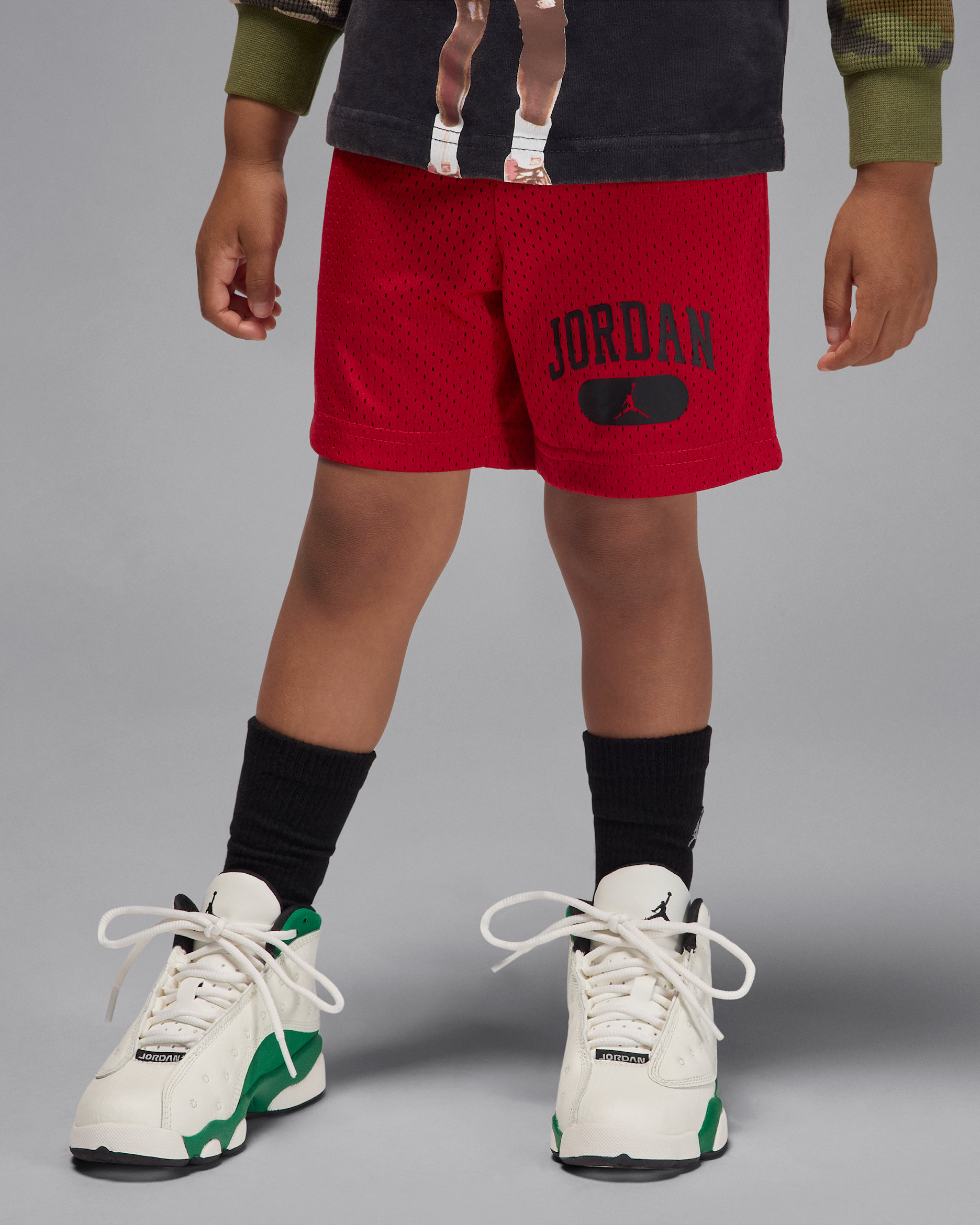 Jordan Toddler Mesh PE Shorts - Gym Red