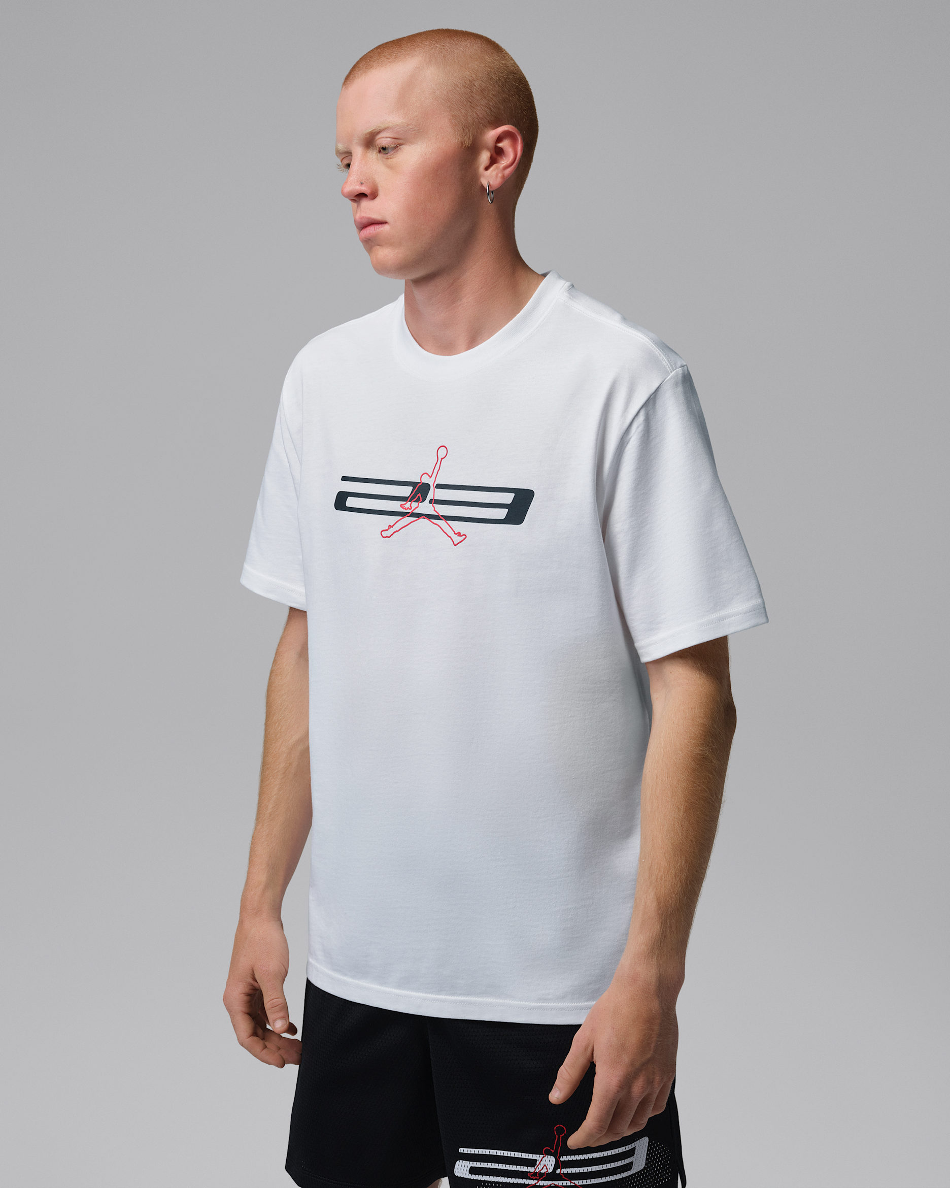 Jordan Sport Men's Dri-FIT T-Shirt - White/Black/University Red