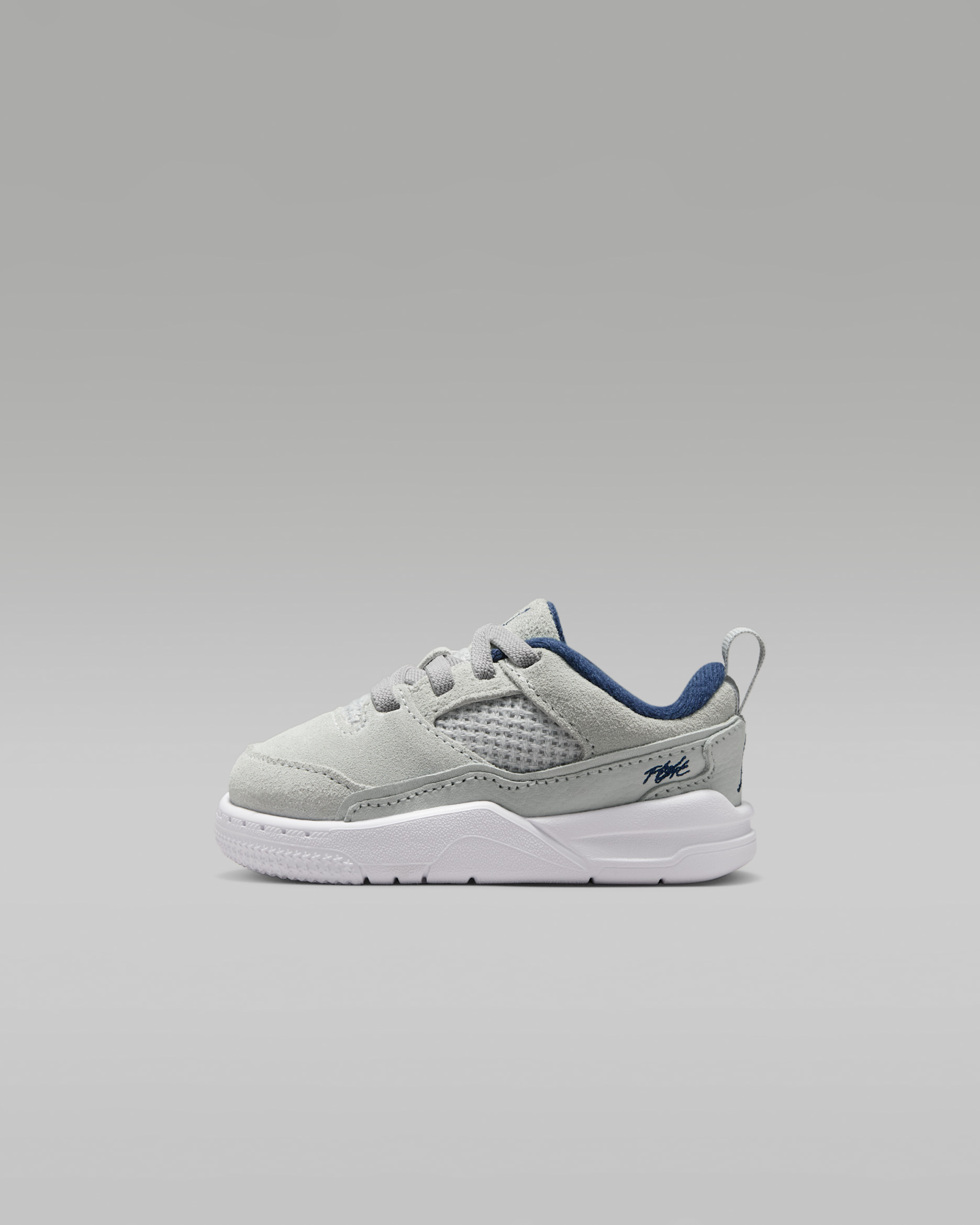 Jordan Flight Court Baby/Toddler Shoes - Neutral Grey/White/Gum Light Brown/Midnight Navy
