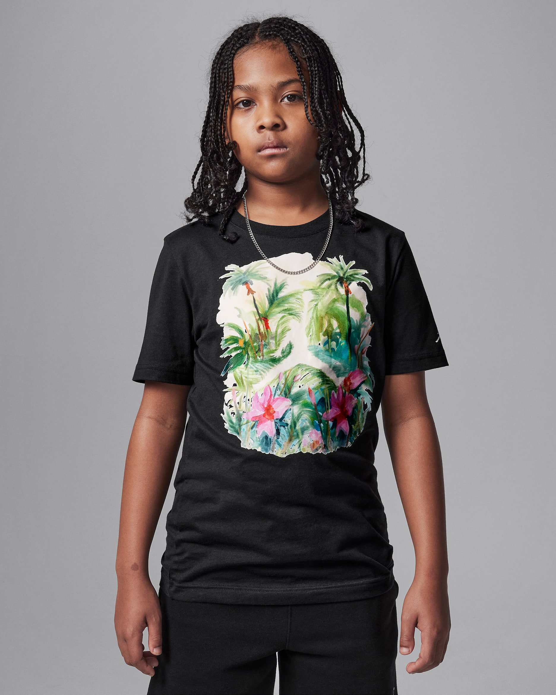 Jordan Flight Essentials Big Kids' Poolside Jumpman T-Shirt - Black